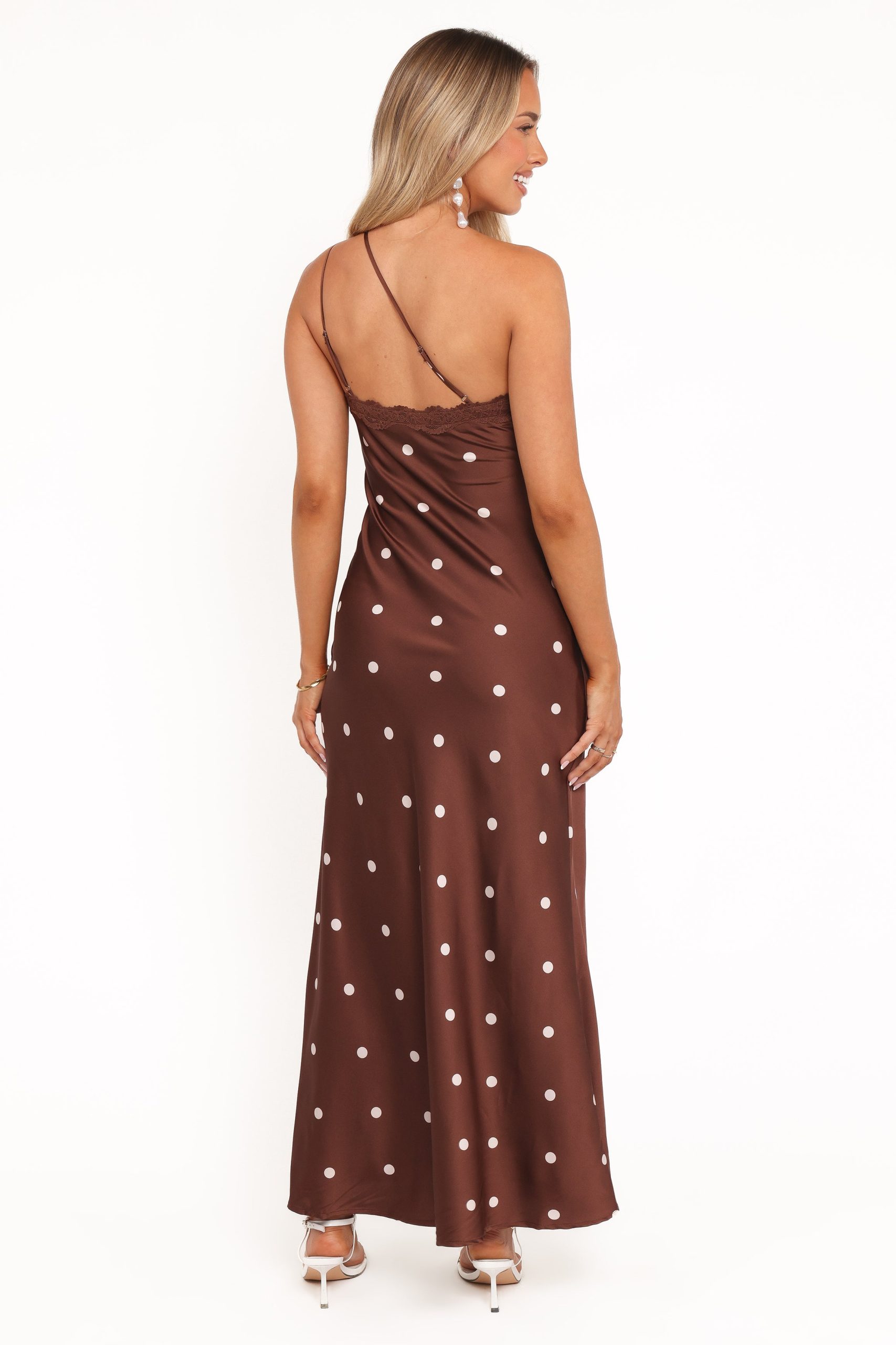 Anika Maxi Dress - Brown Polka Dot - Image 5