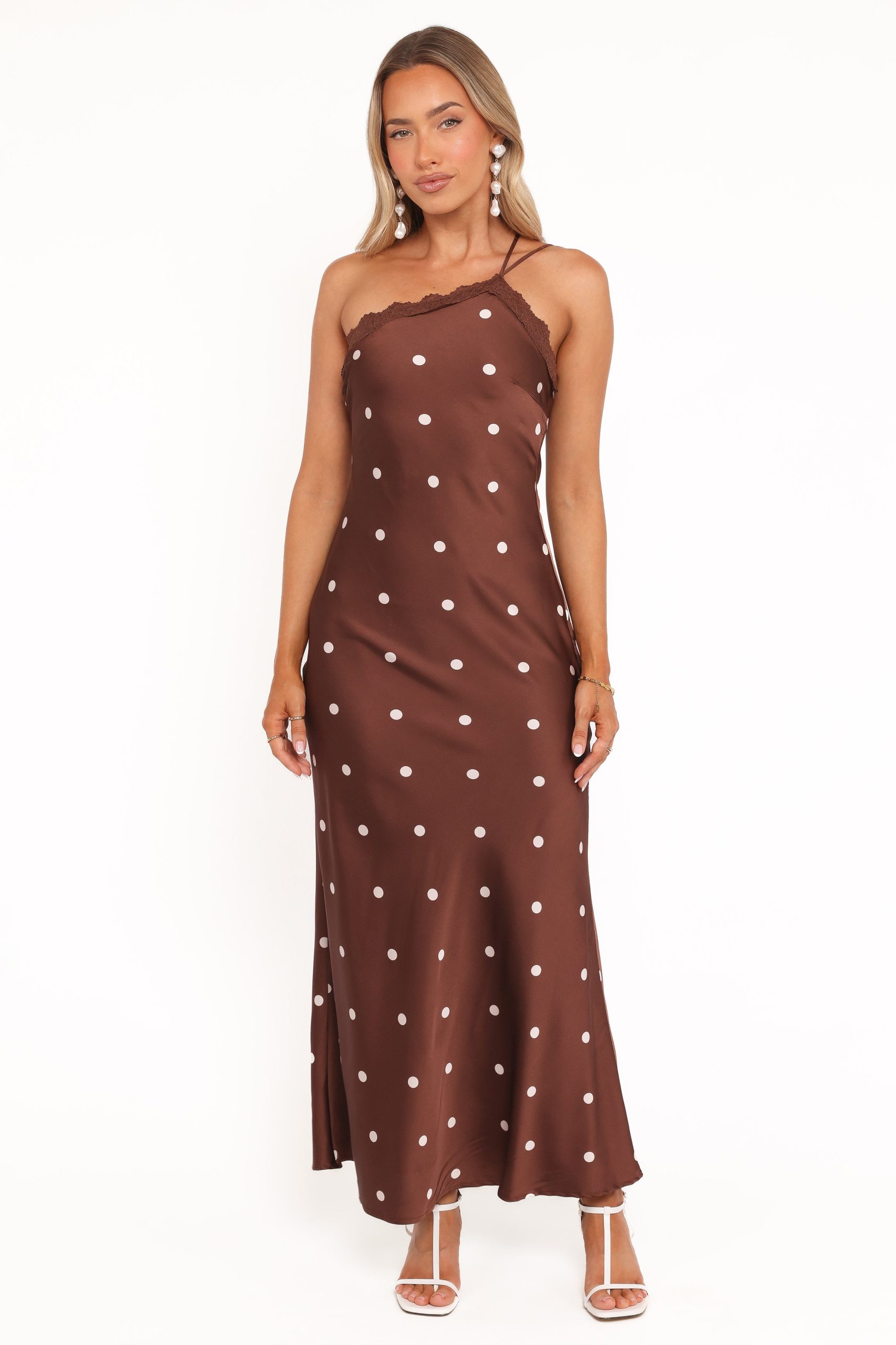 Anika Maxi Dress - Brown Polka Dot - Image 2