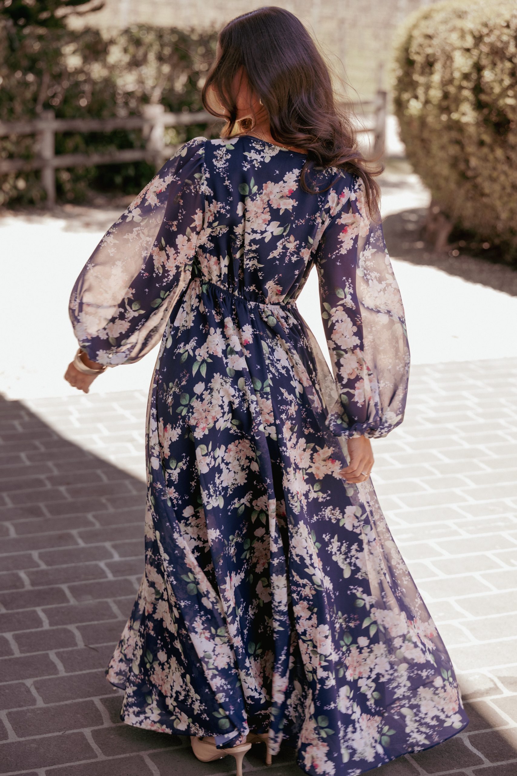 Anisa Maxi Dress - Navy Floral - Image 8