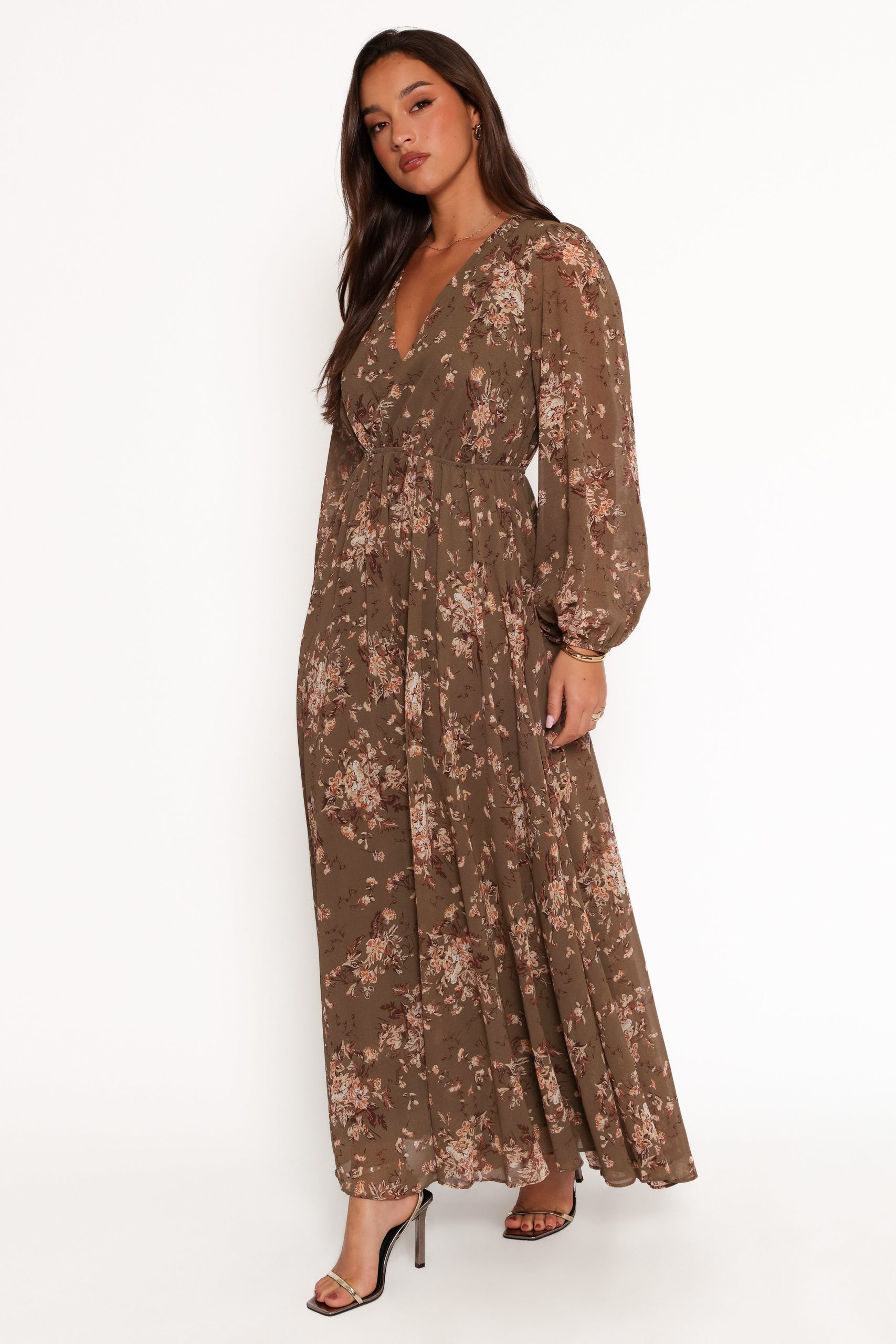 Anisa Maxi Dress - Olive Floral - Image 5