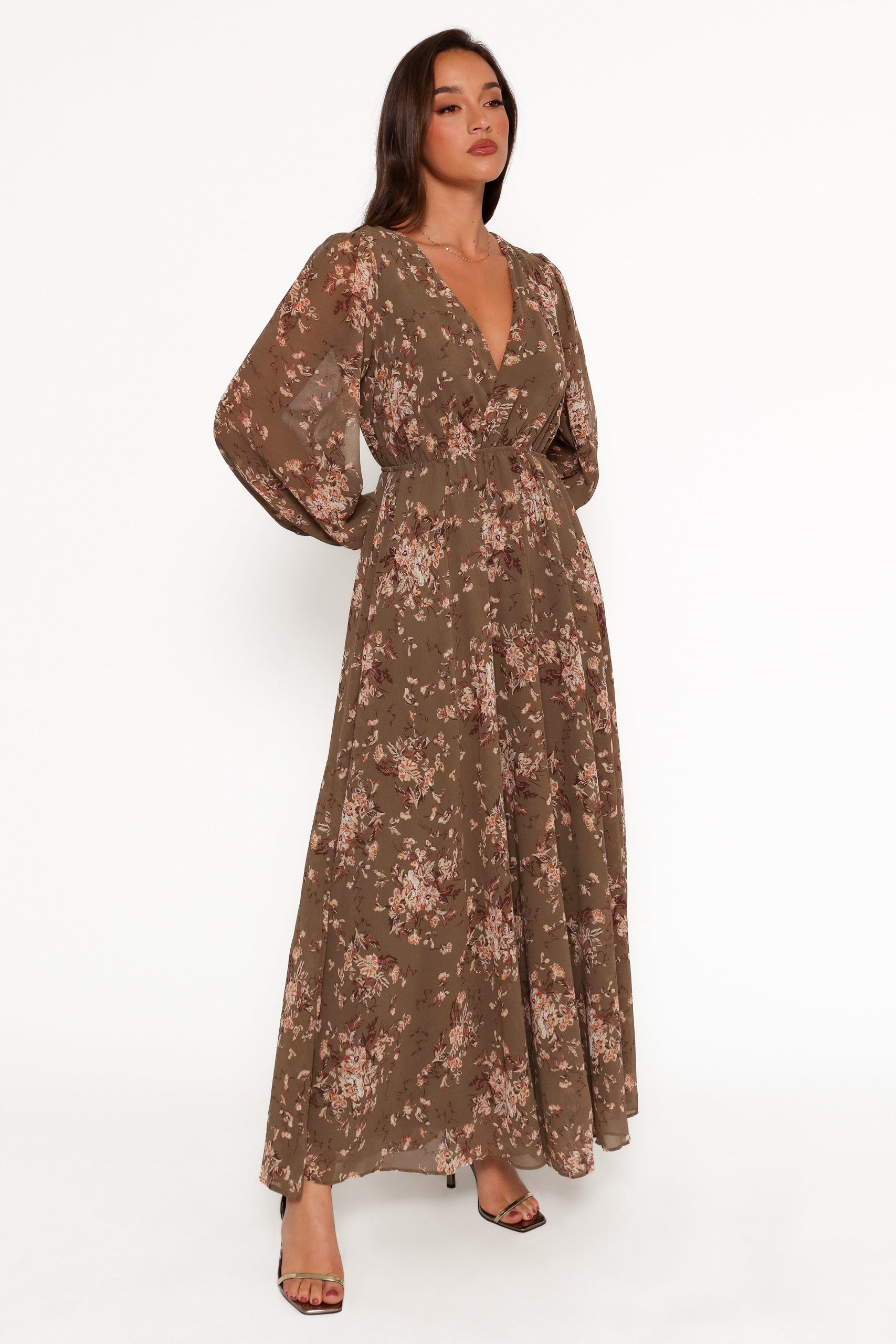 Anisa Maxi Dress - Olive Floral - Image 7