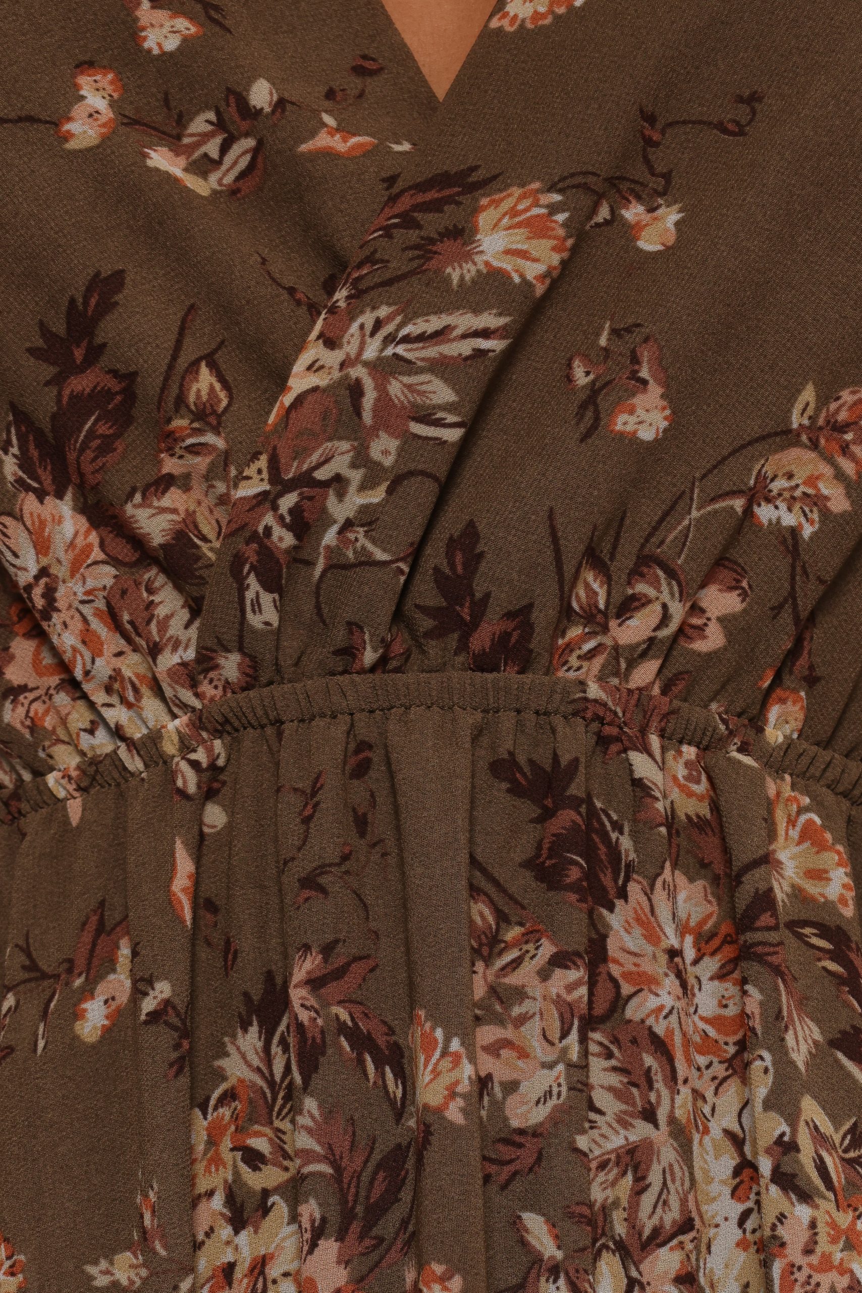 Anisa Maxi Dress - Olive Floral - Image 9