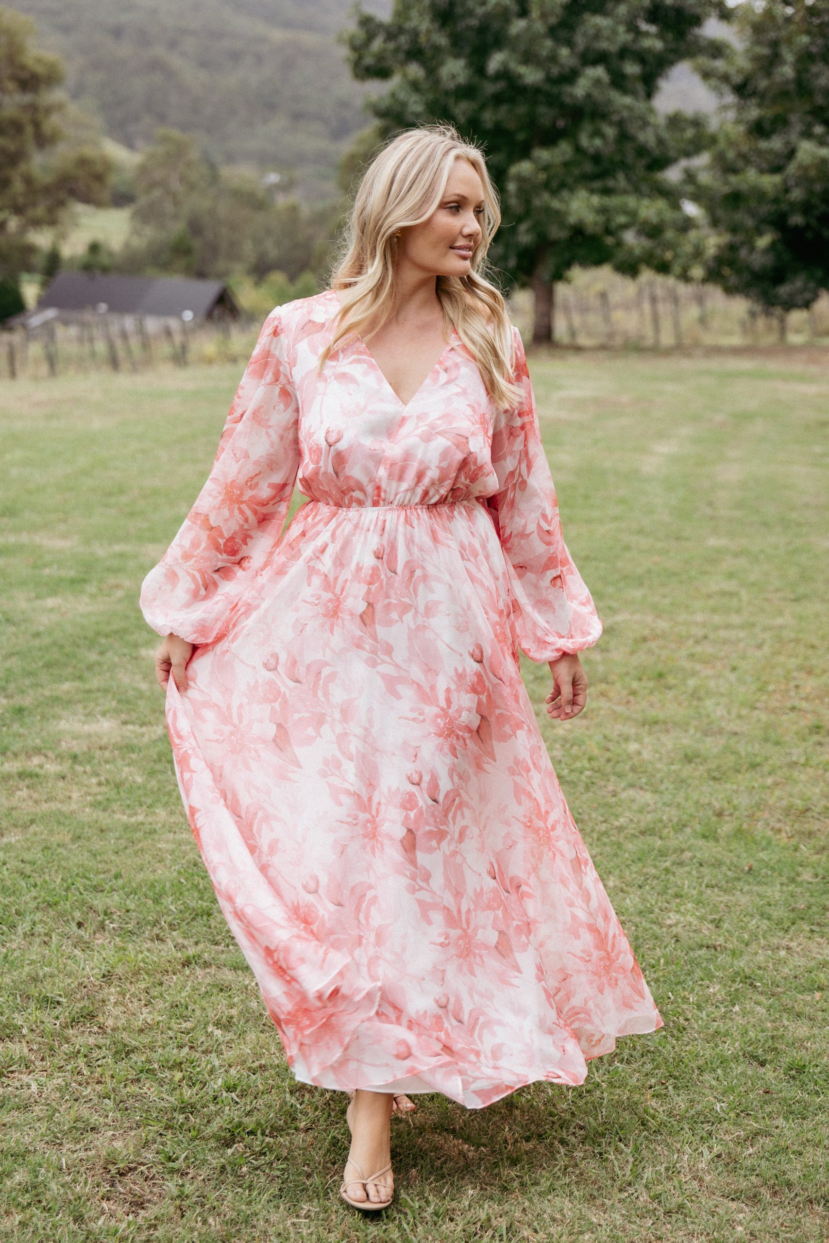 Anisa Maxi Dress - Pink Floral - Image 7