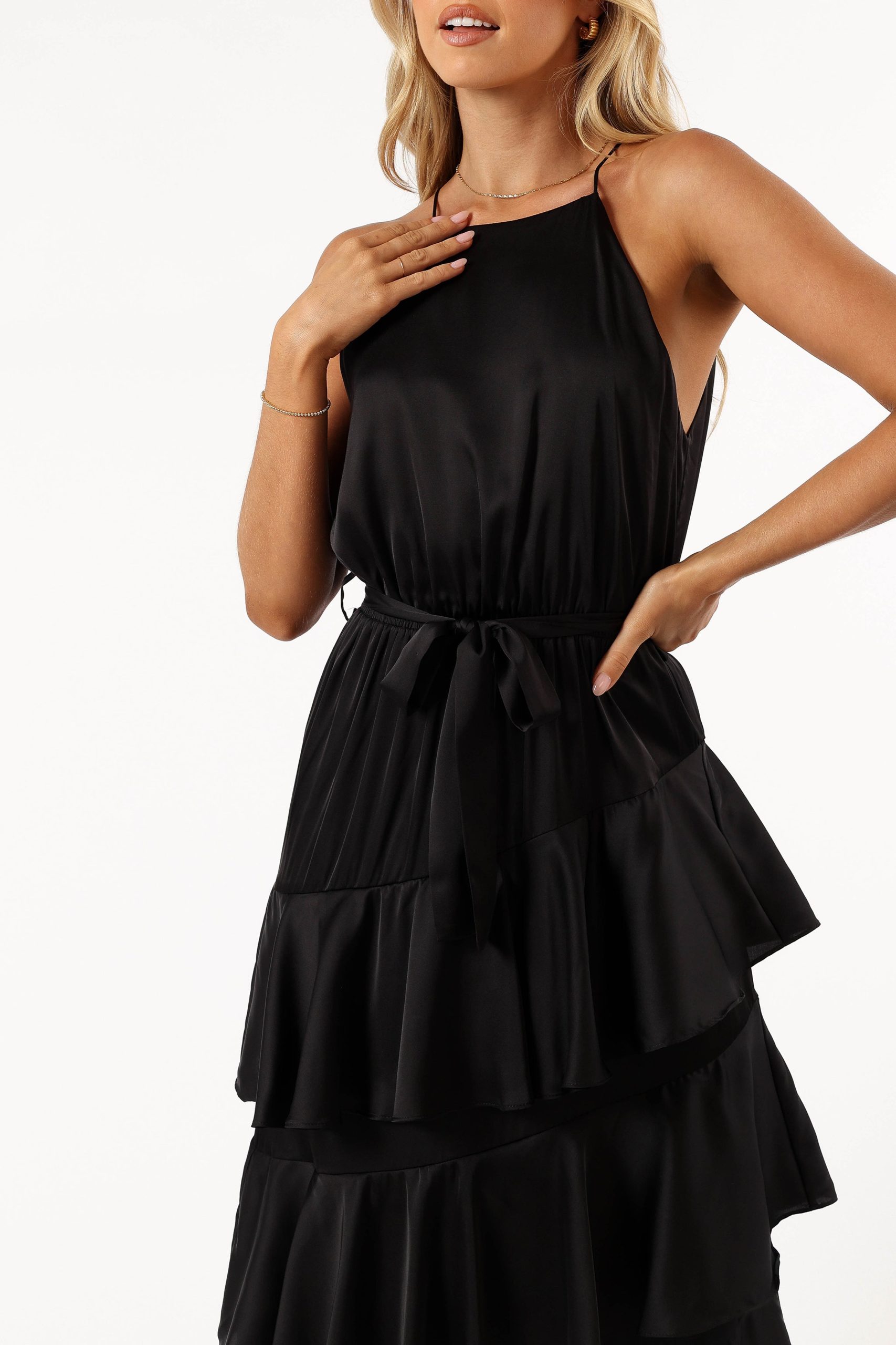 Annalise Tiered Maxi Dress - Black - Image 6