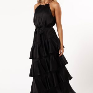 Annalise Tiered Maxi Dress - Black