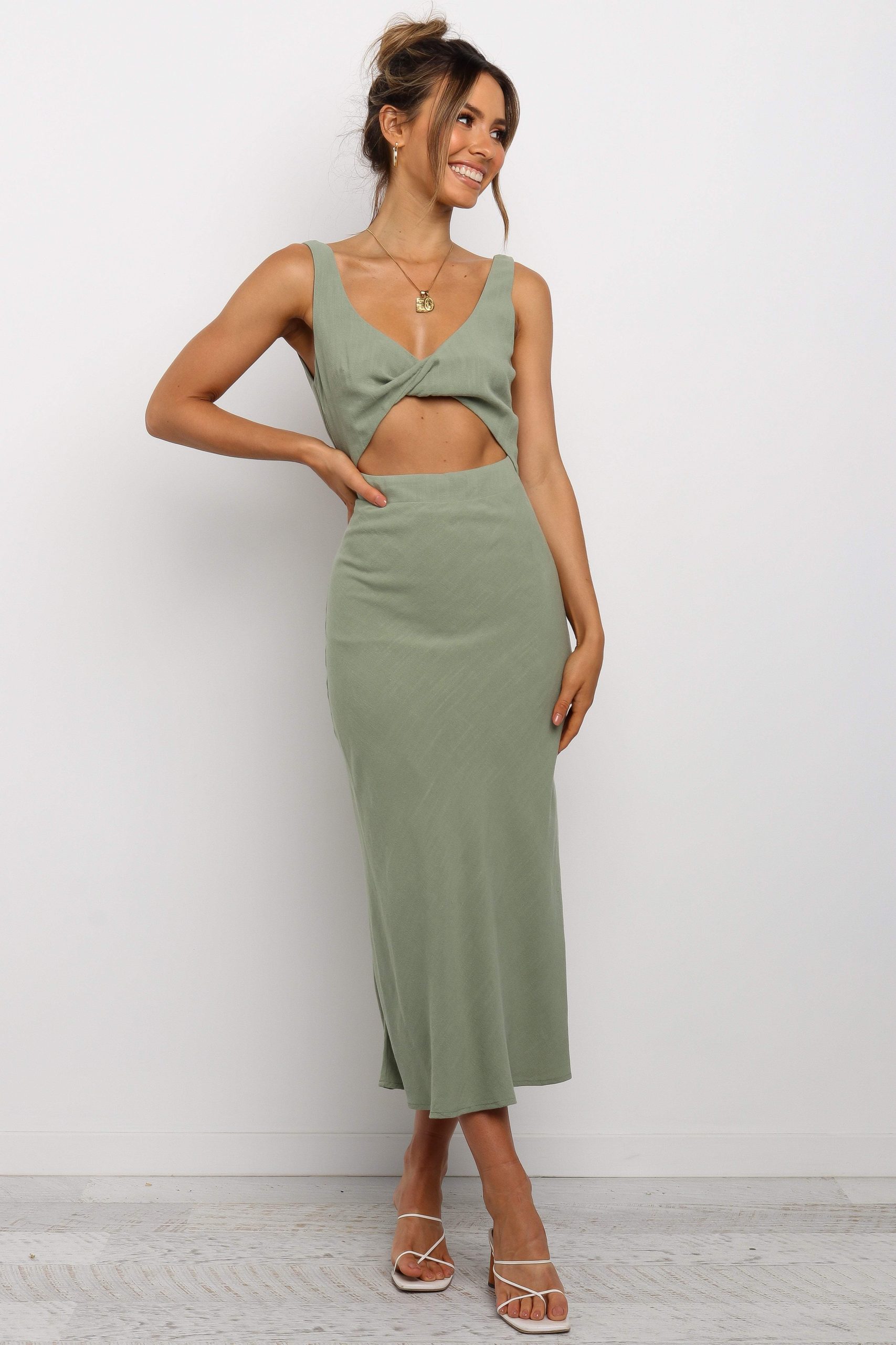 Apollo Dress - Olive - Image 8