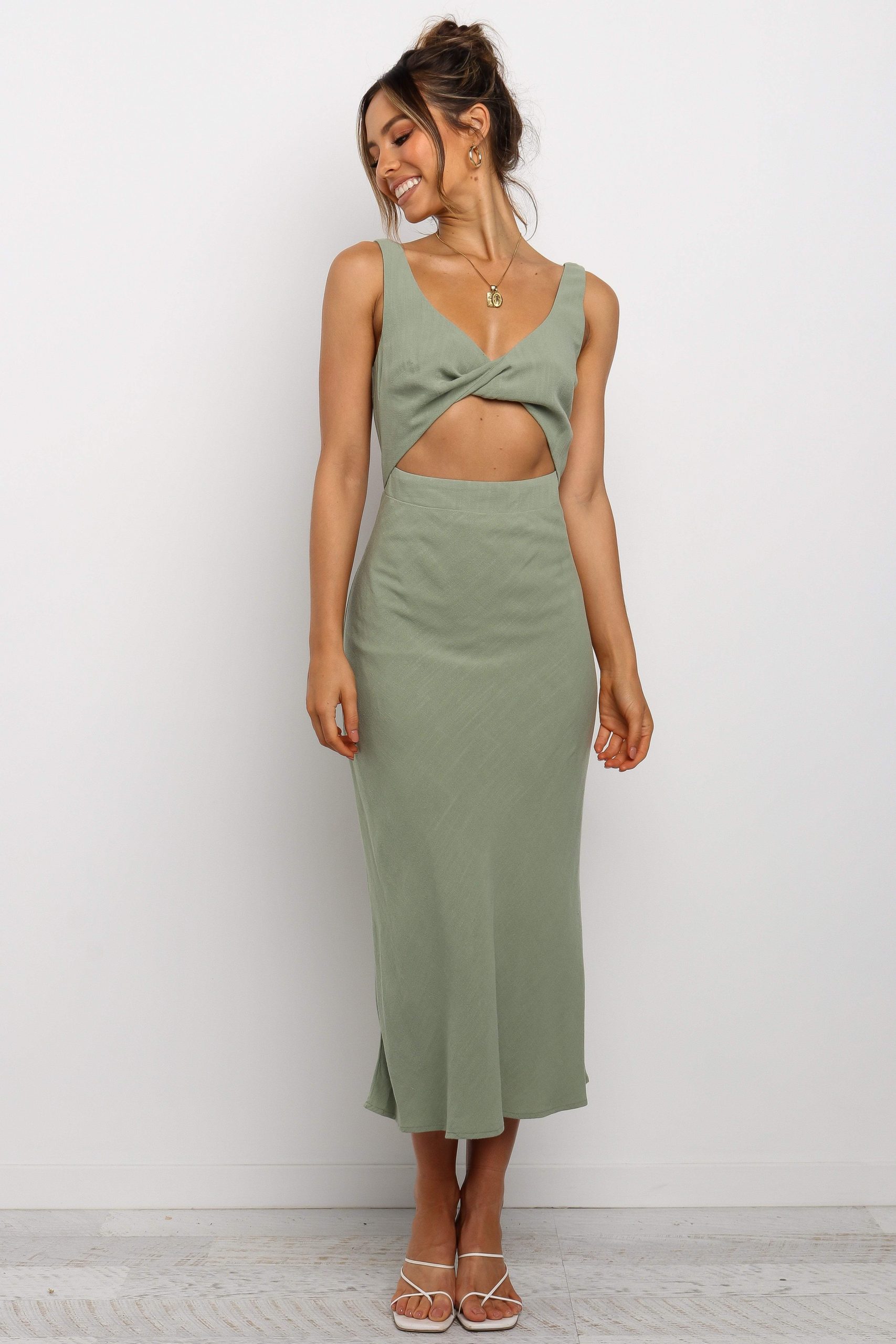 Apollo Dress - Olive - Image 10