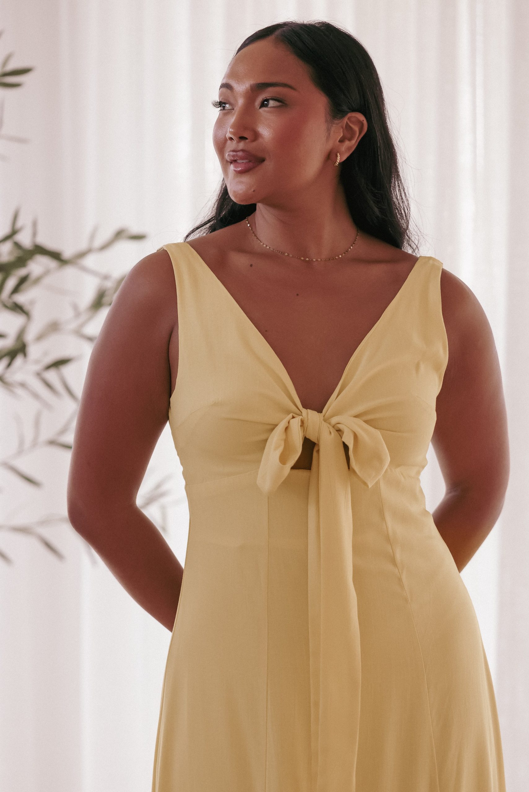 Archer Midi Dress - Butter Yellow - Image 10