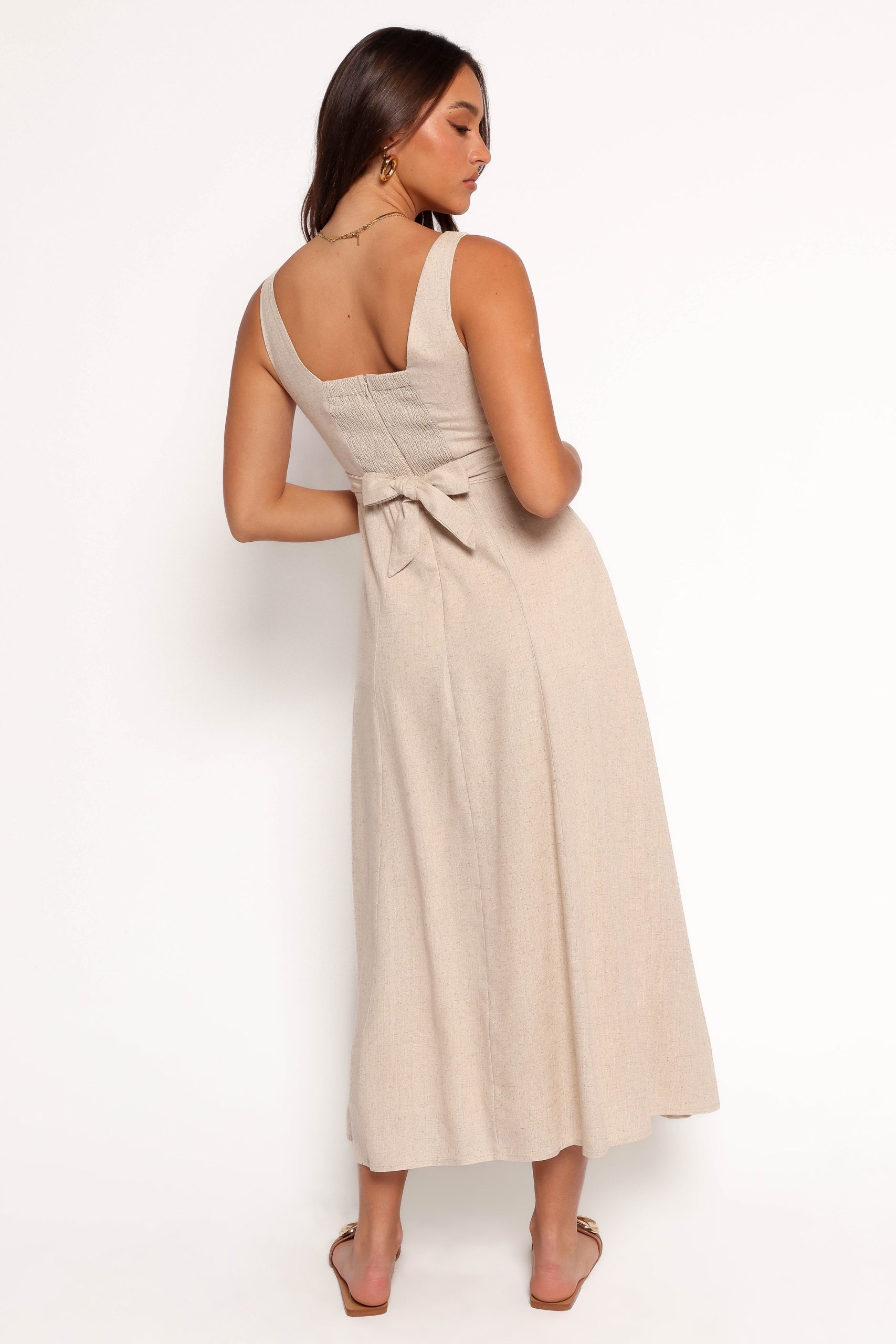 Archer Midi Dress - Oatmeal - Image 4