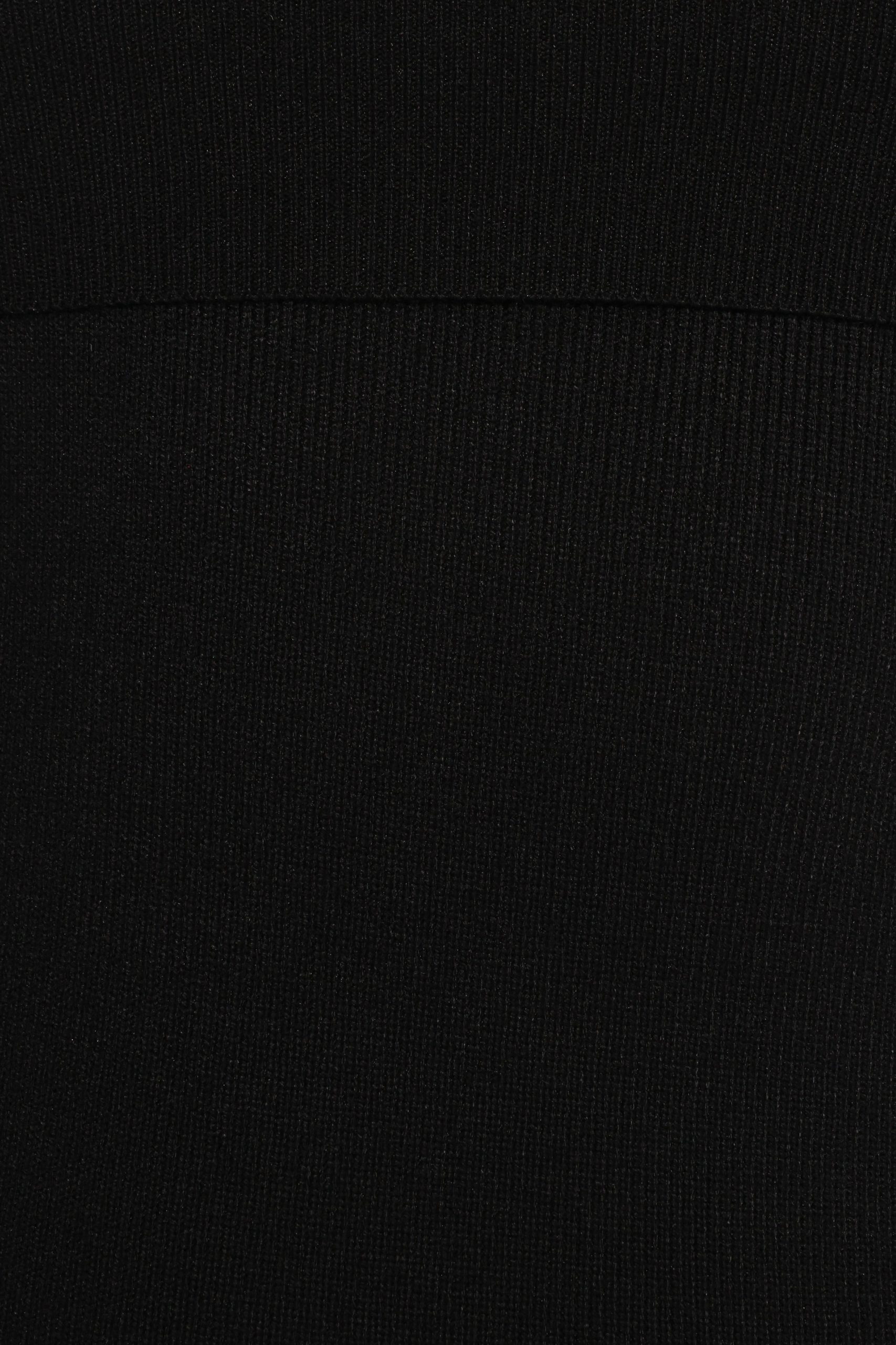 Archie Off the Shoulder Midi Dress - Black - Image 7