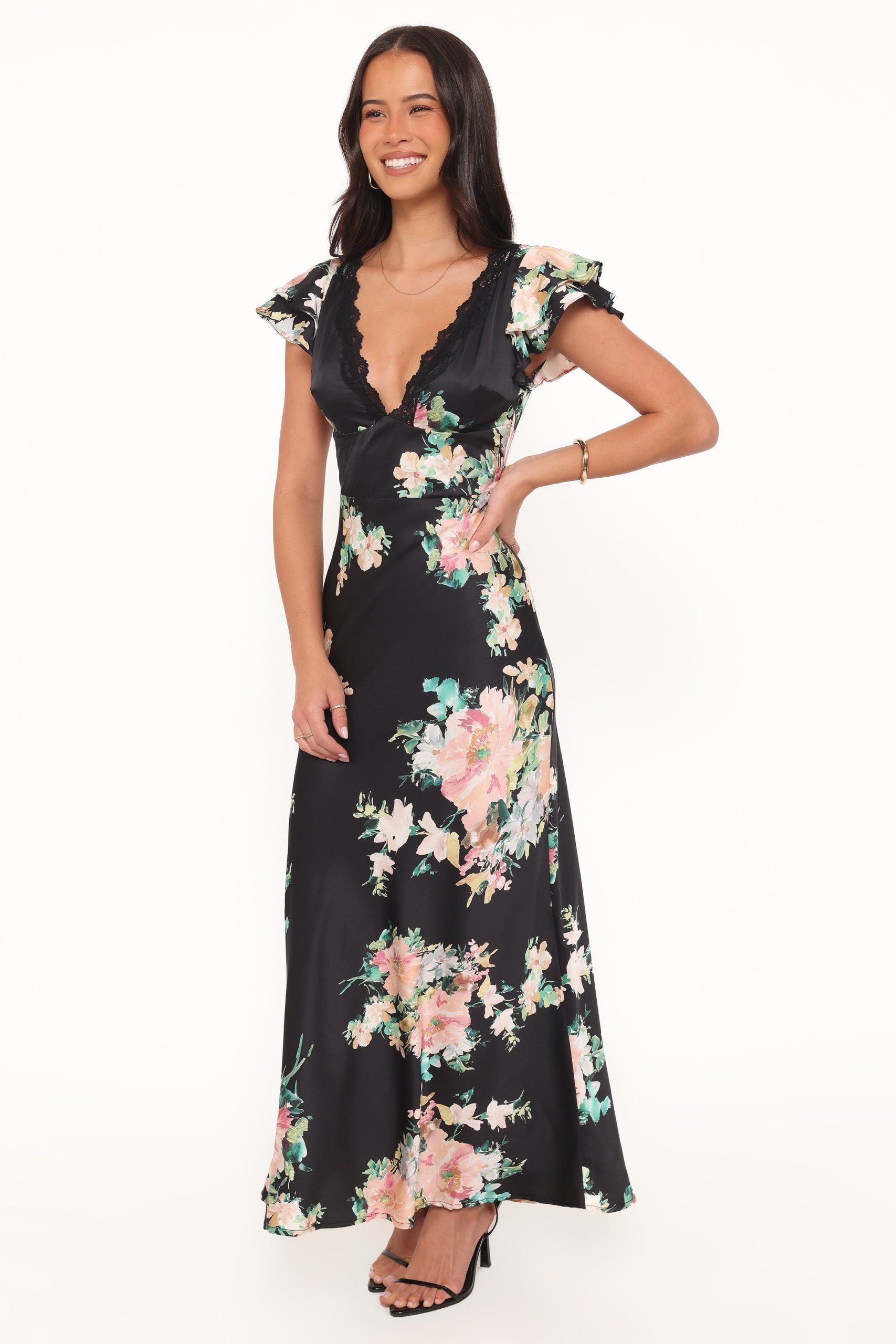 Arella Maxi Dress - Black Floral - Image 4