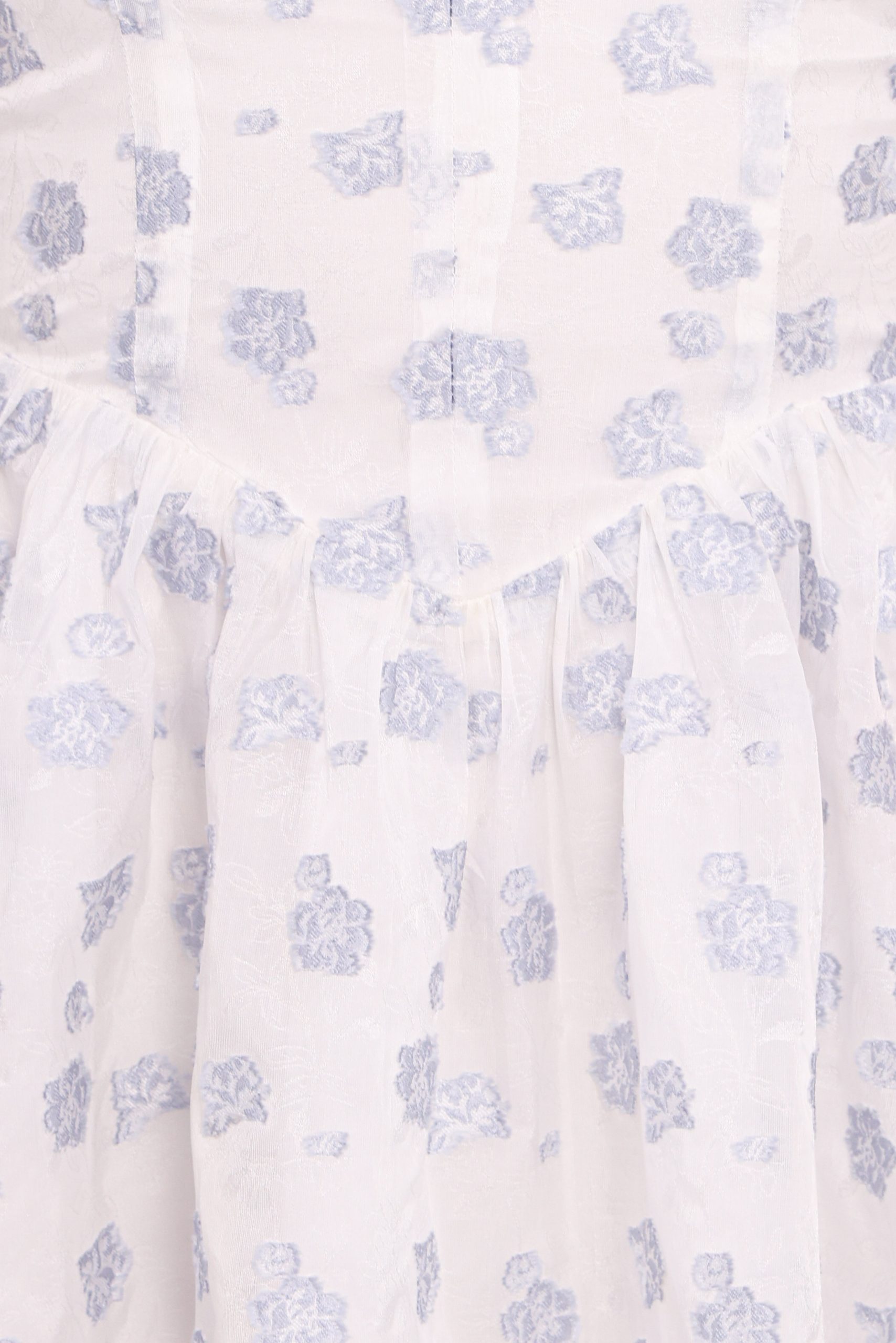 Arianne Mini Dress - White/Blue Floral - Image 6
