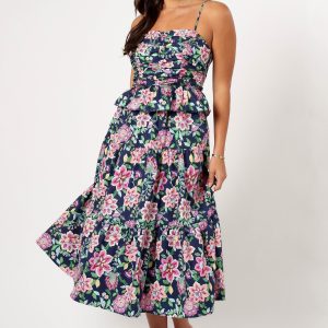Arlo Midi Dress - Navy