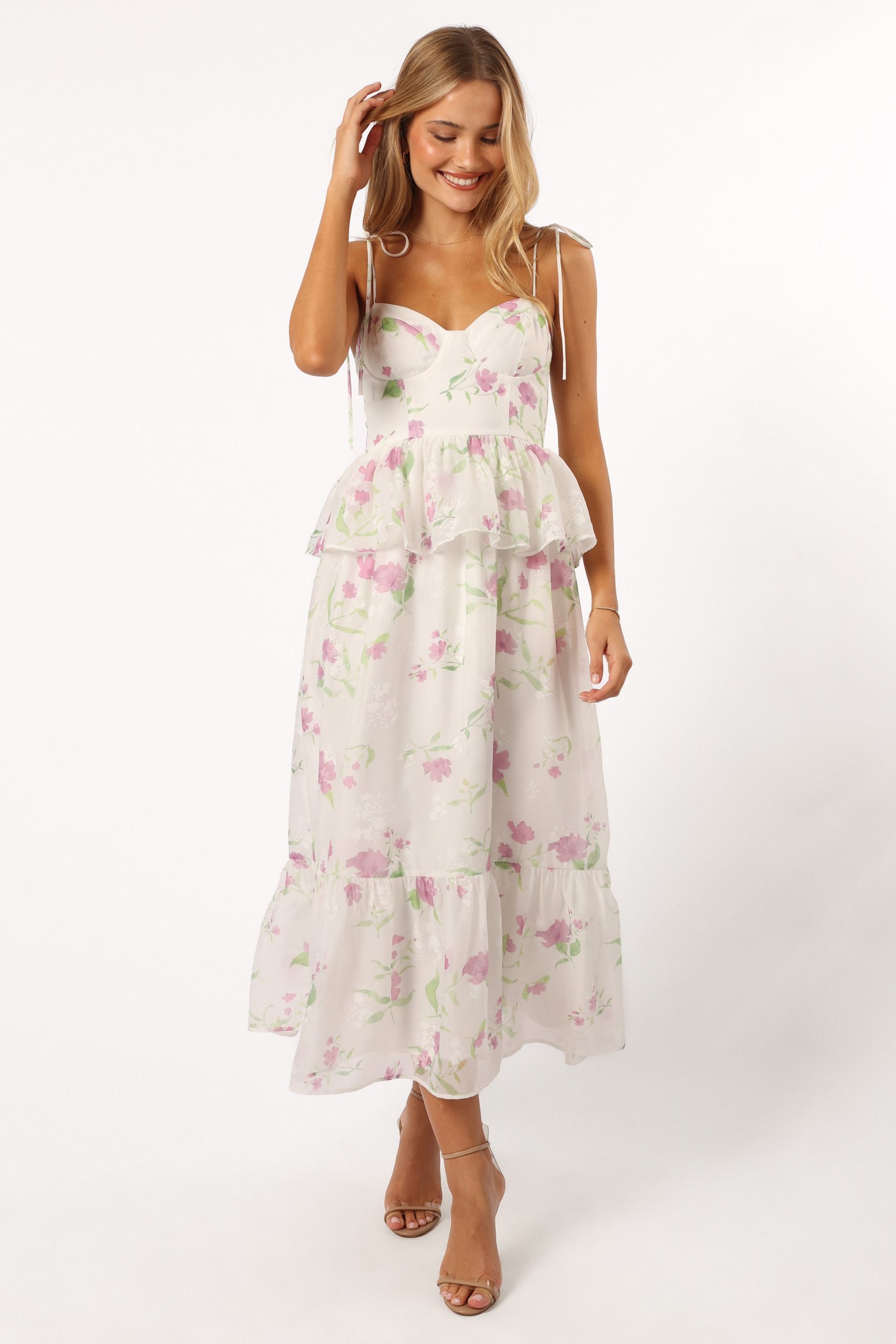 Armani Midi Dress - White Floral - Image 3
