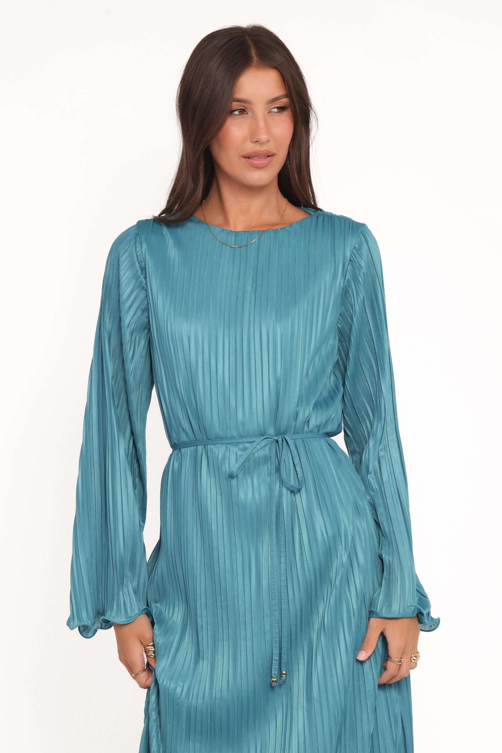 Armena Long Sleeve Maxi Dress - Teal - Image 2