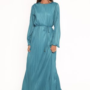 Armena Long Sleeve Maxi Dress - Teal