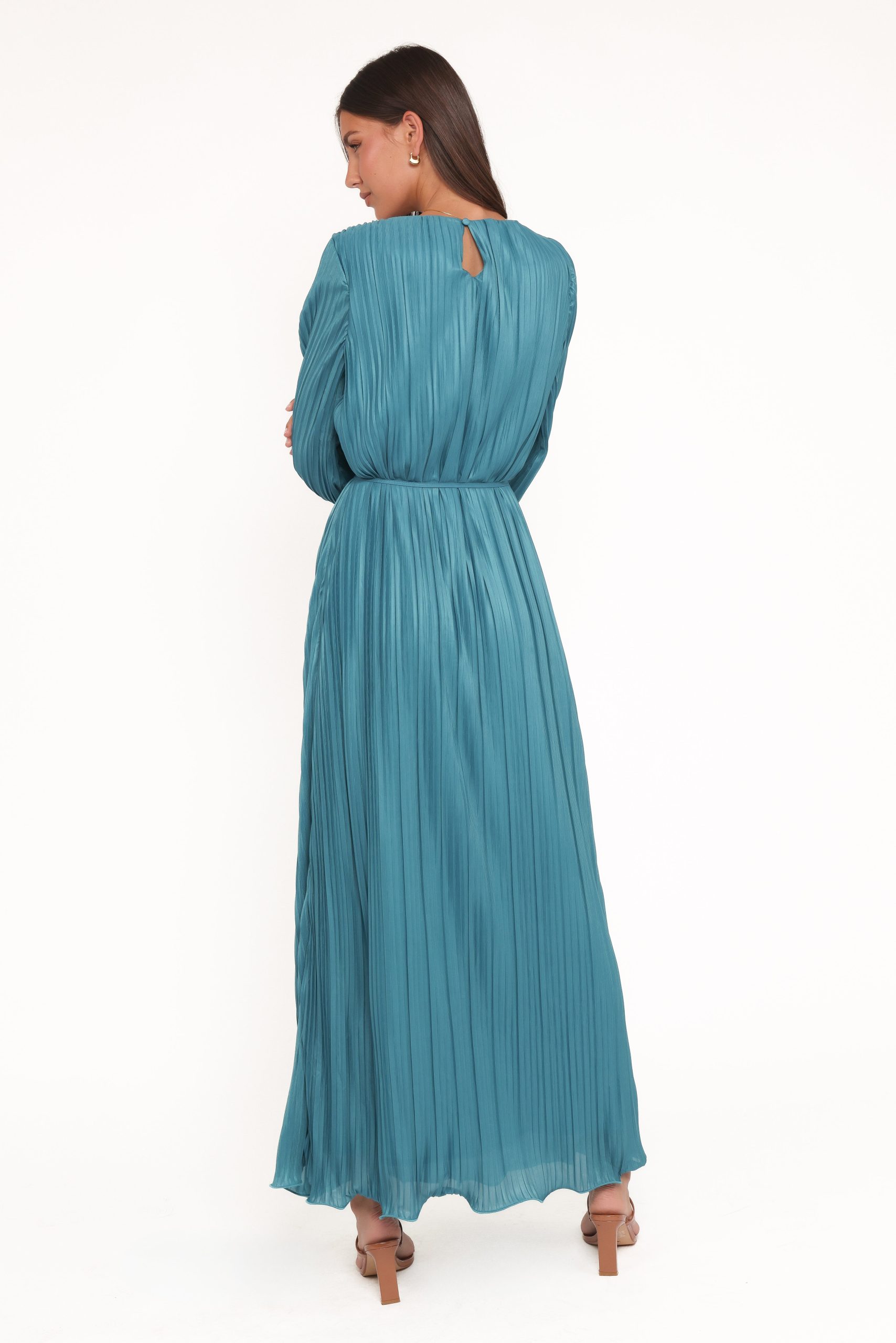 Armena Long Sleeve Maxi Dress - Teal - Image 4