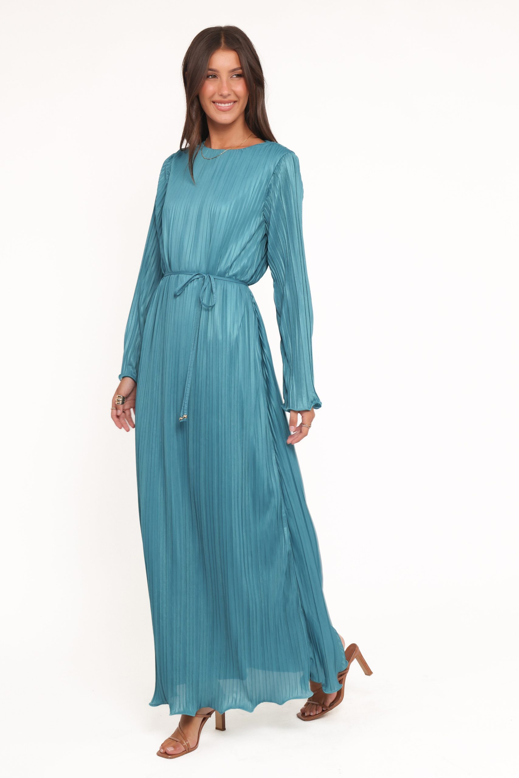 Armena Long Sleeve Maxi Dress - Teal - Image 5