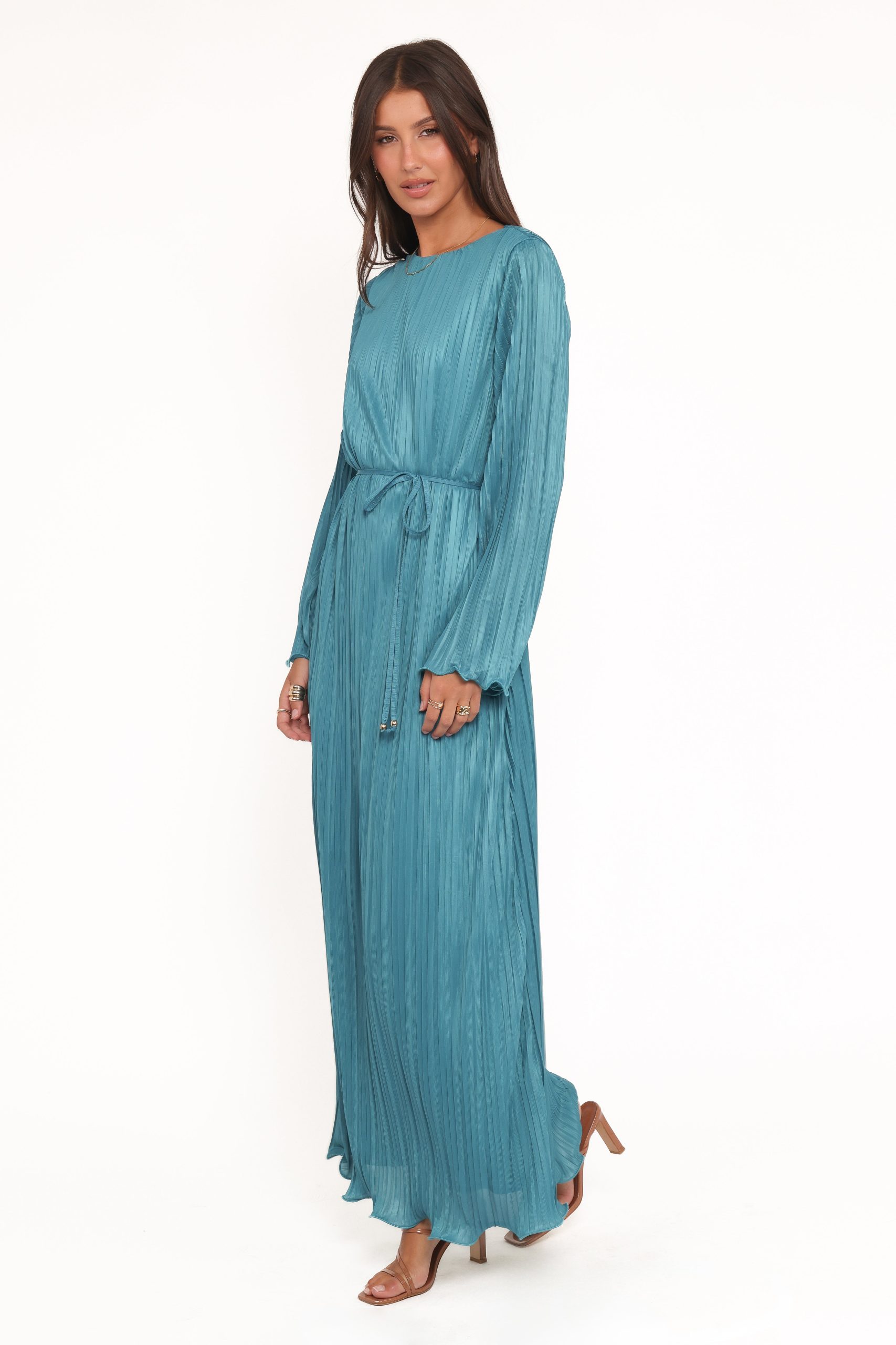 Armena Long Sleeve Maxi Dress - Teal - Image 3
