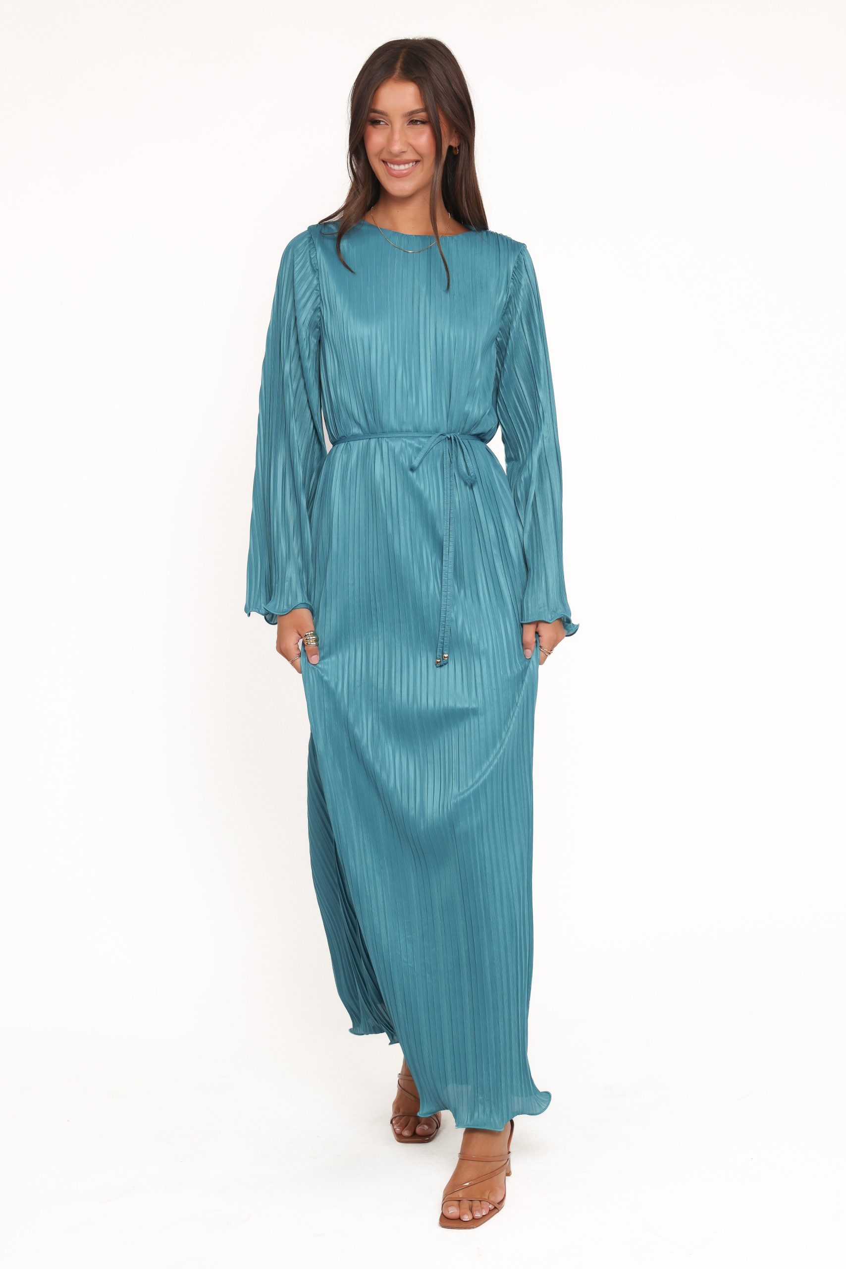 Armena Long Sleeve Maxi Dress - Teal - Image 6