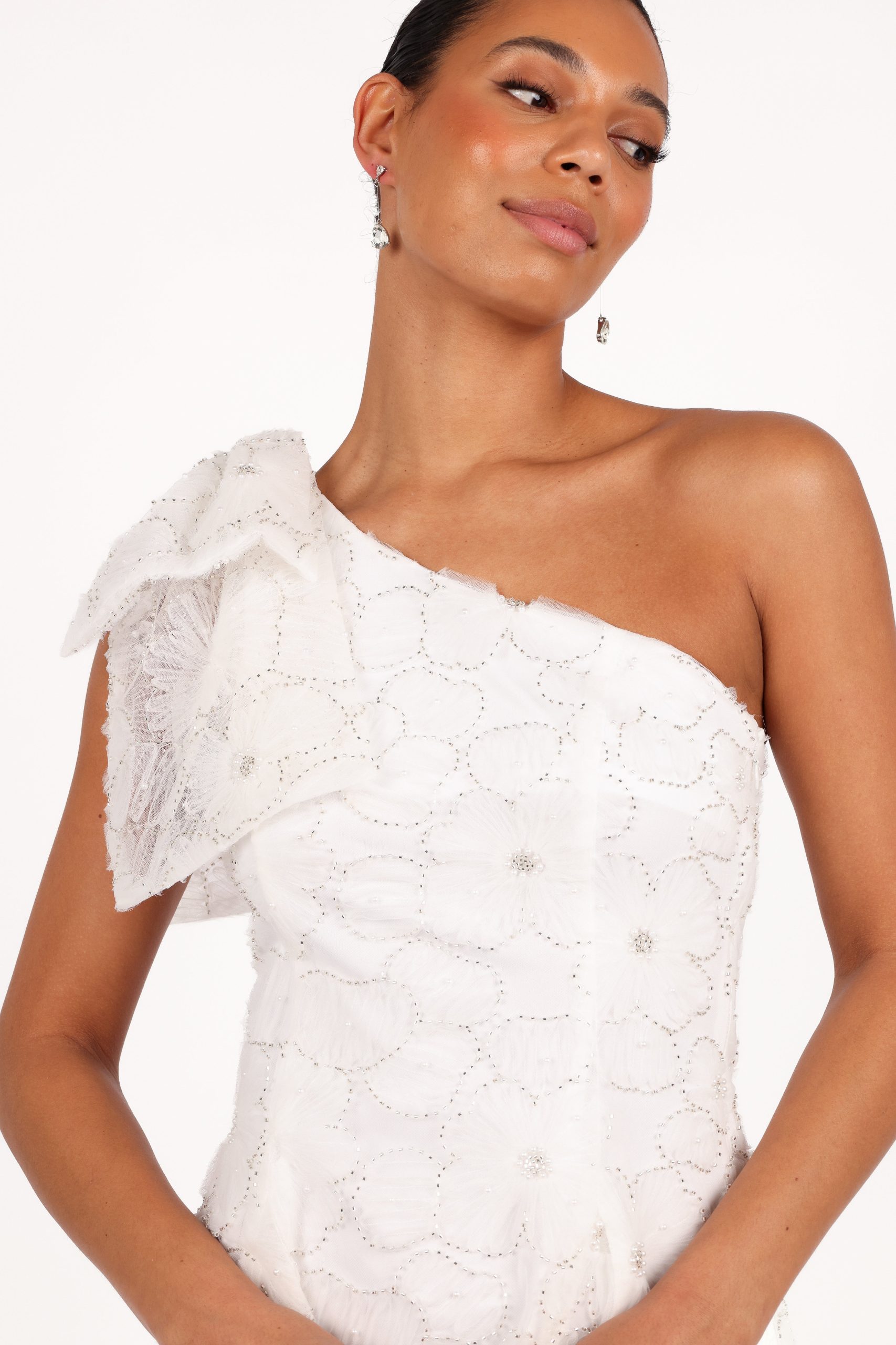 Ashly Off Shoulder Mini Dress - White - Image 7