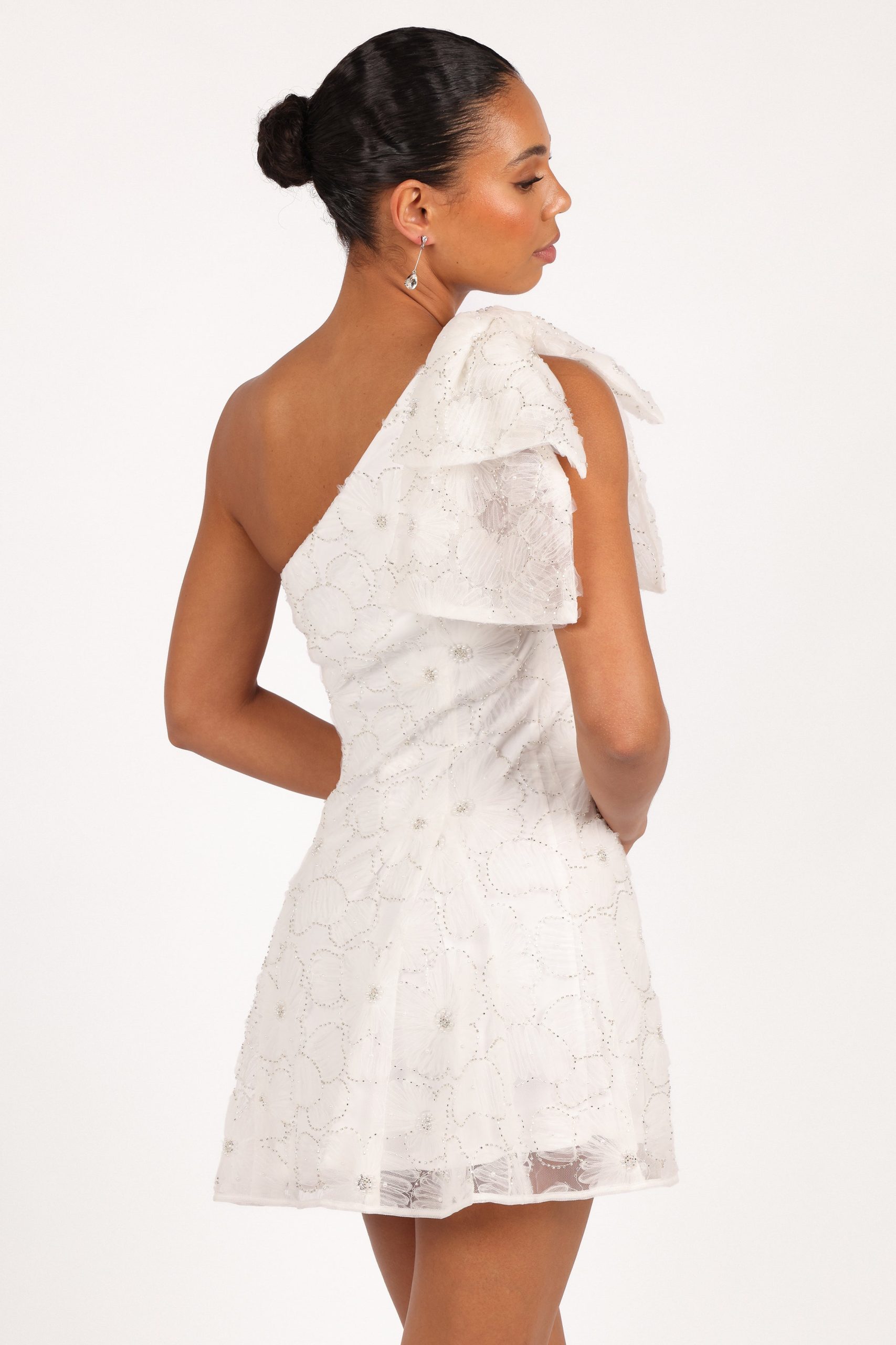 Ashly Off Shoulder Mini Dress - White - Image 8