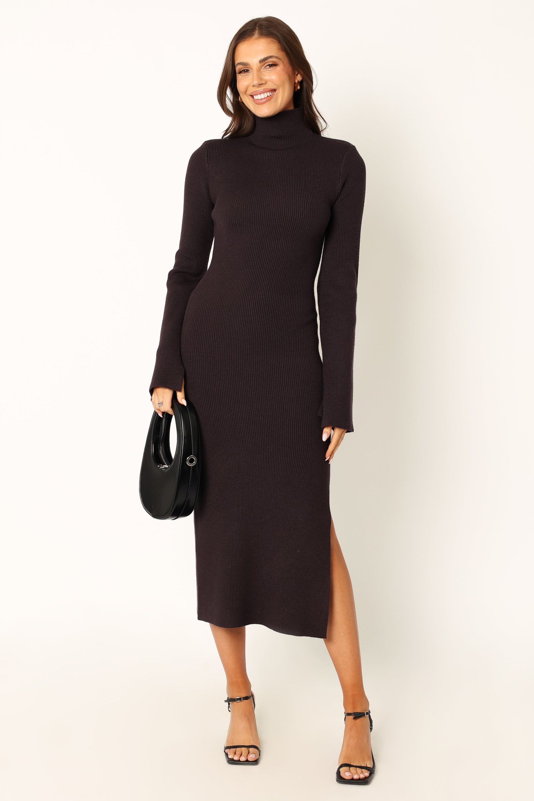 Astor Long Sleeve Midi Dress - Plum - Image 2