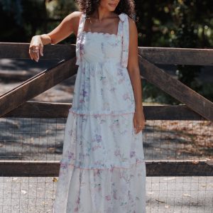 Aurelia Maxi Dress - Purple Floral