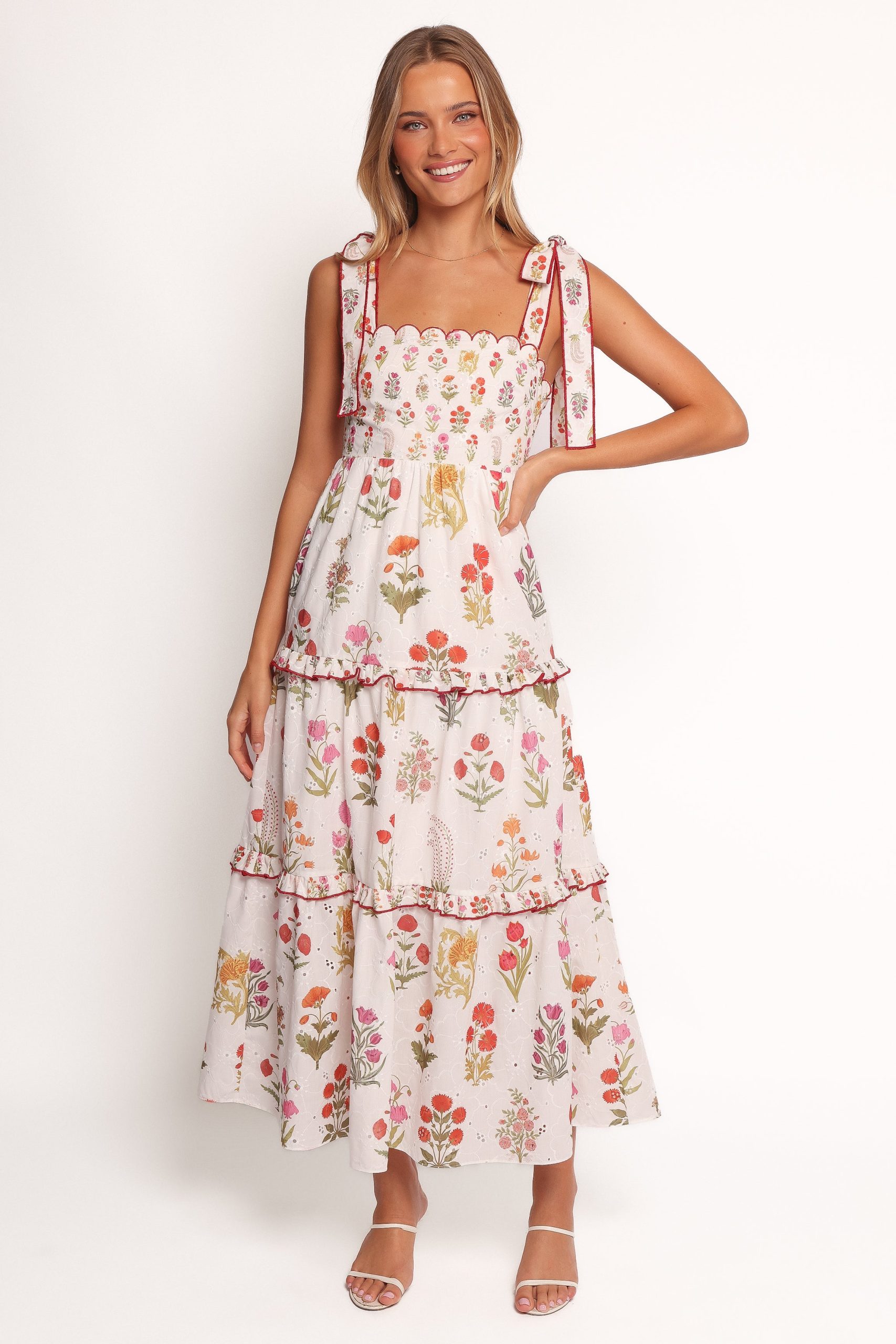 Aurelia Maxi Dress - White Floral - Image 2