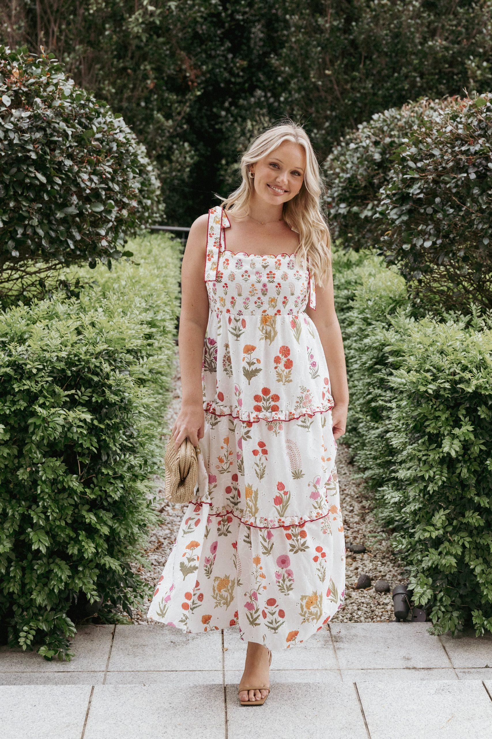 Aurelia Maxi Dress - White Floral - Image 8