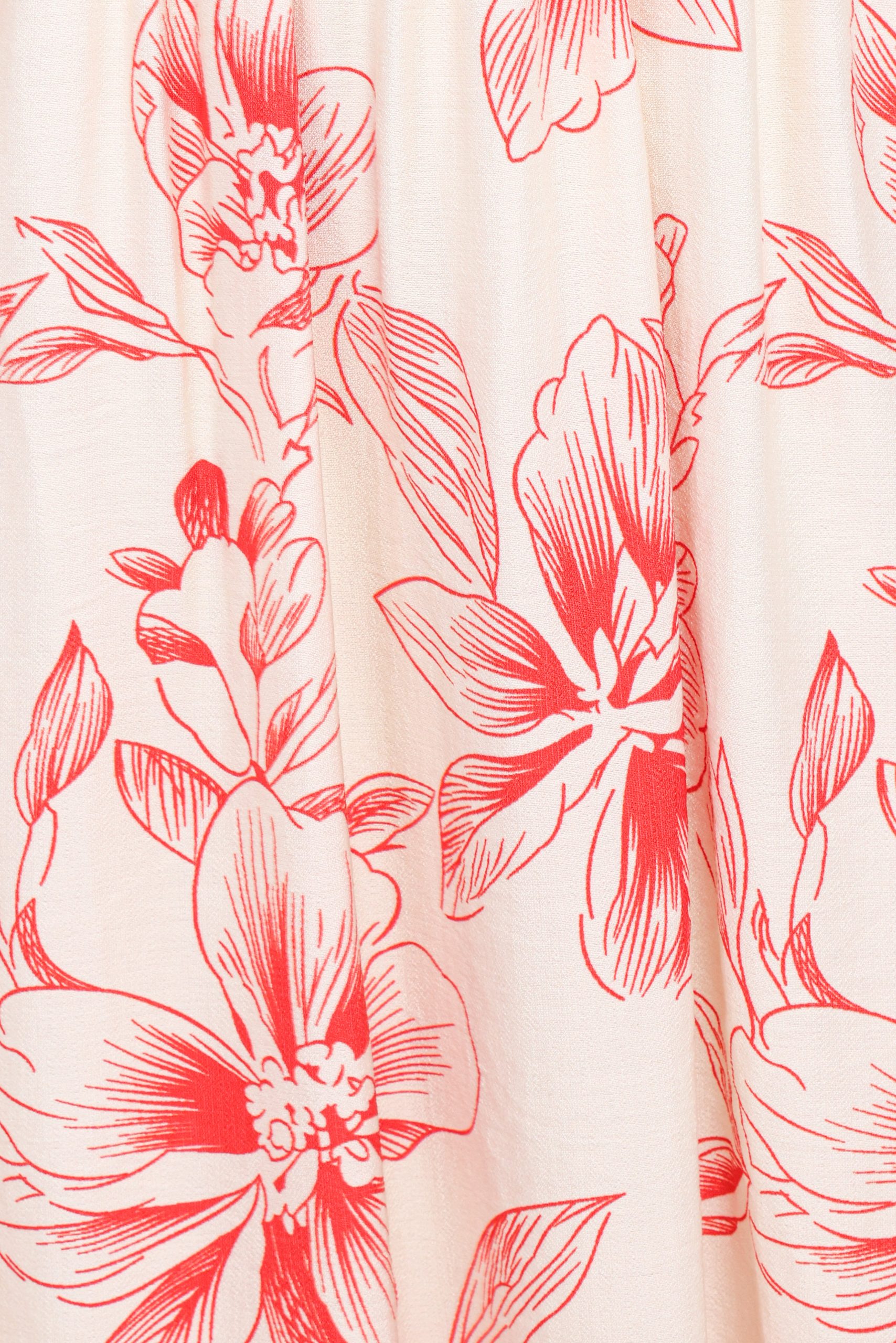Avania Strapless Midi Dress - Red Floral - Image 6