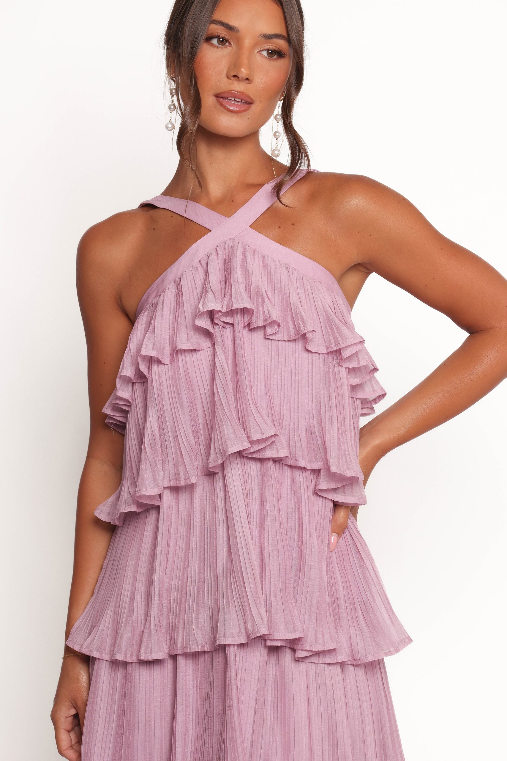Aveline Midi Dress - Lilac - Image 3