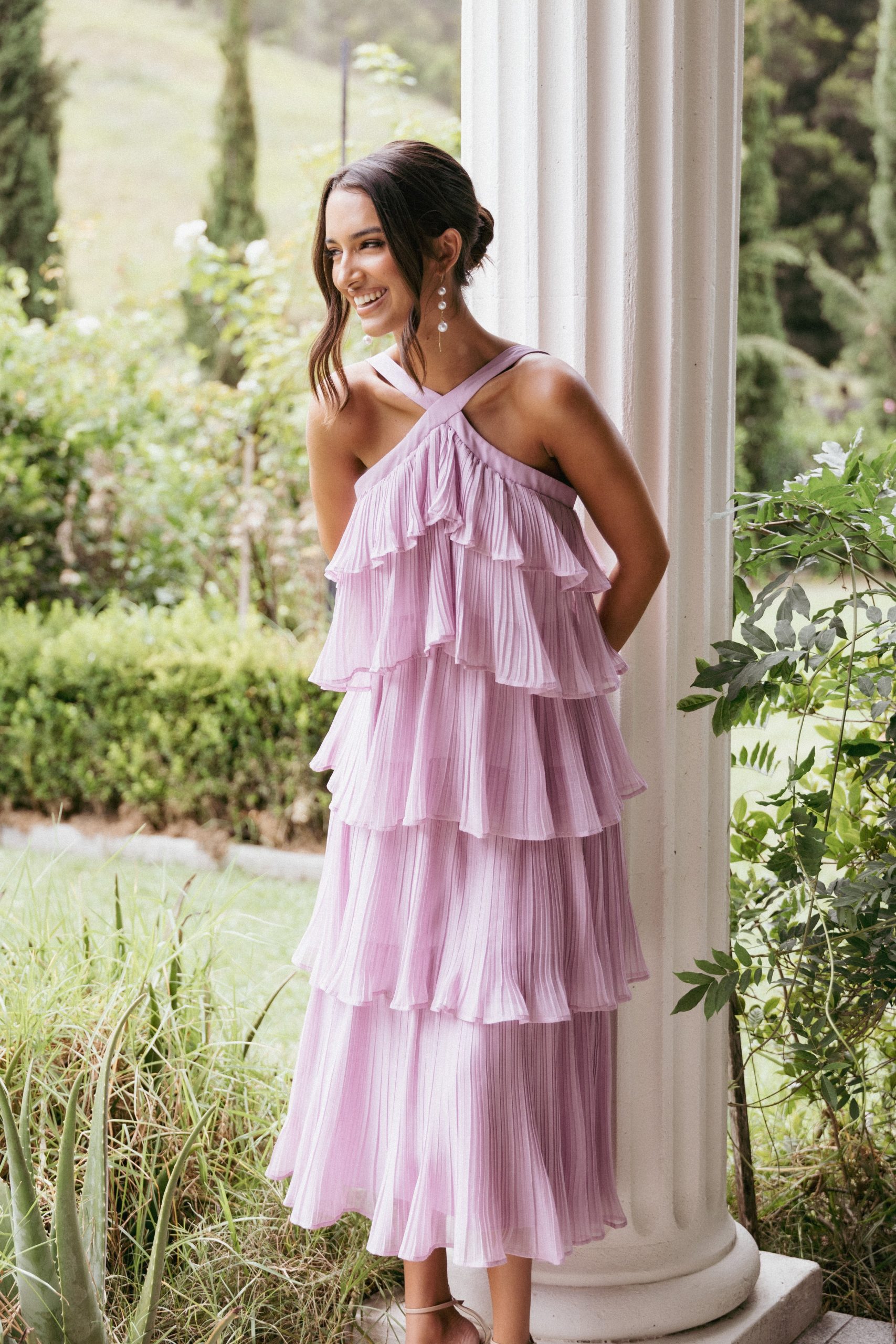 Aveline Midi Dress - Lilac - Image 9