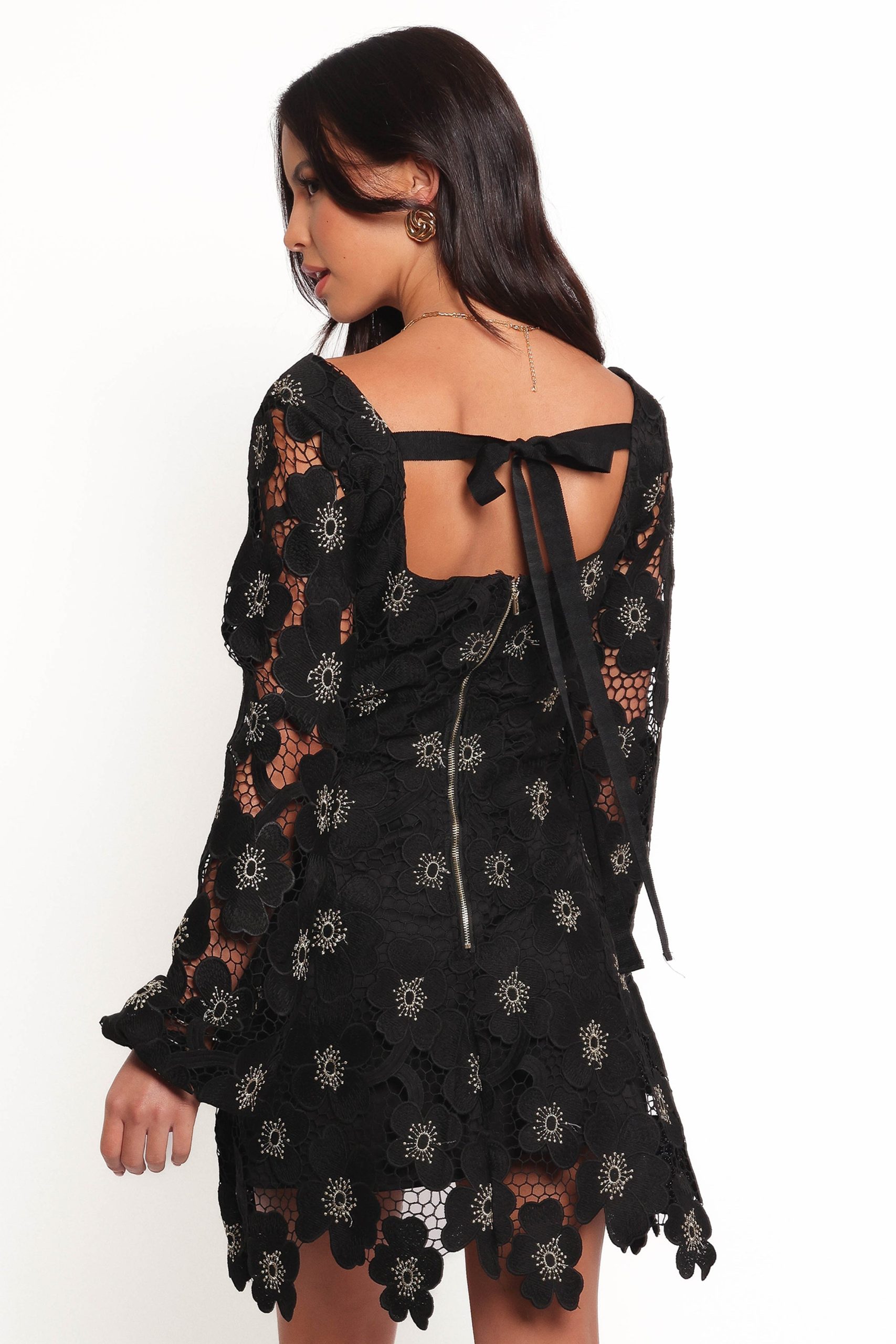 Bardley Long Sleeve Mini Dress - Black - Image 2