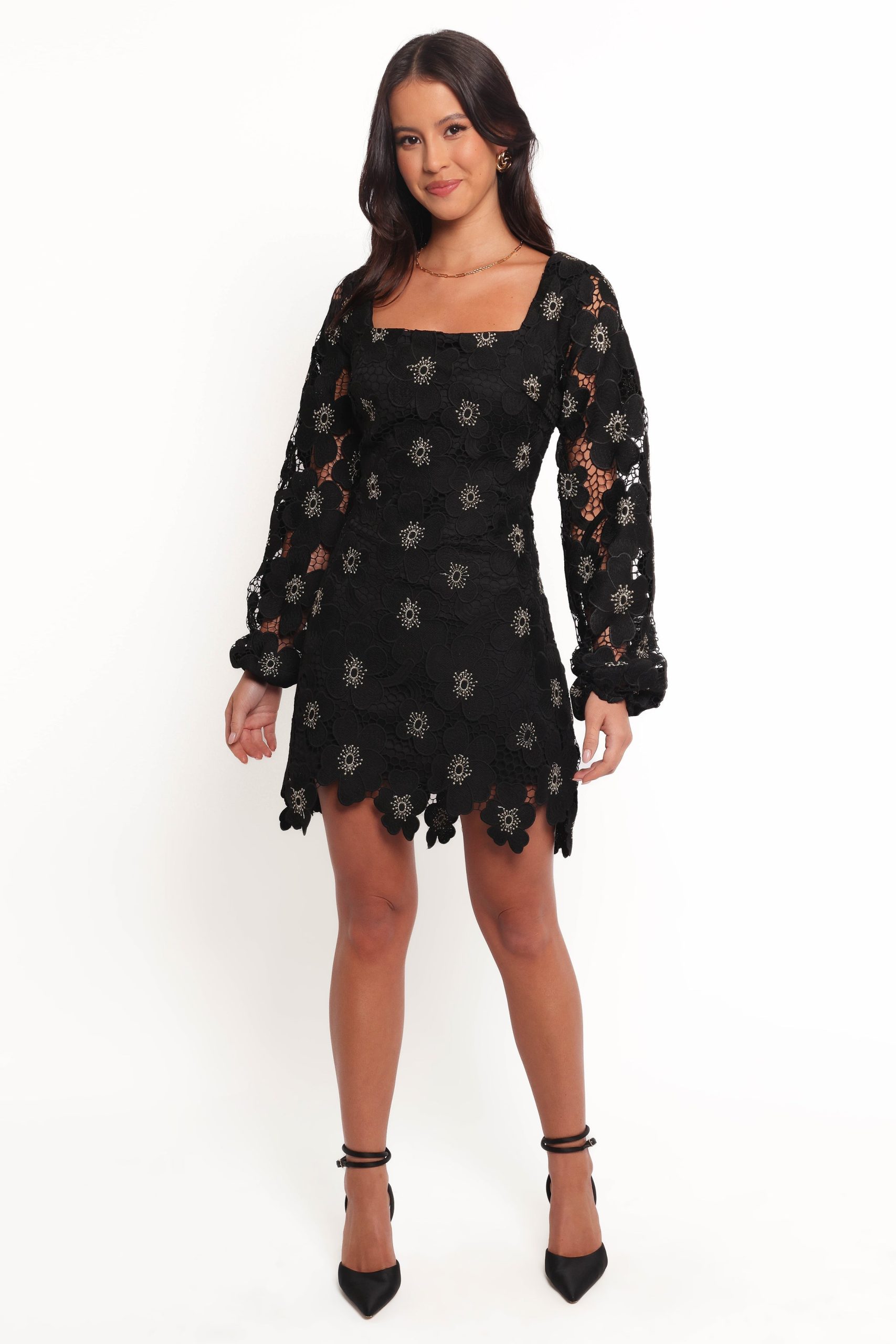 Bardley Long Sleeve Mini Dress - Black - Image 6