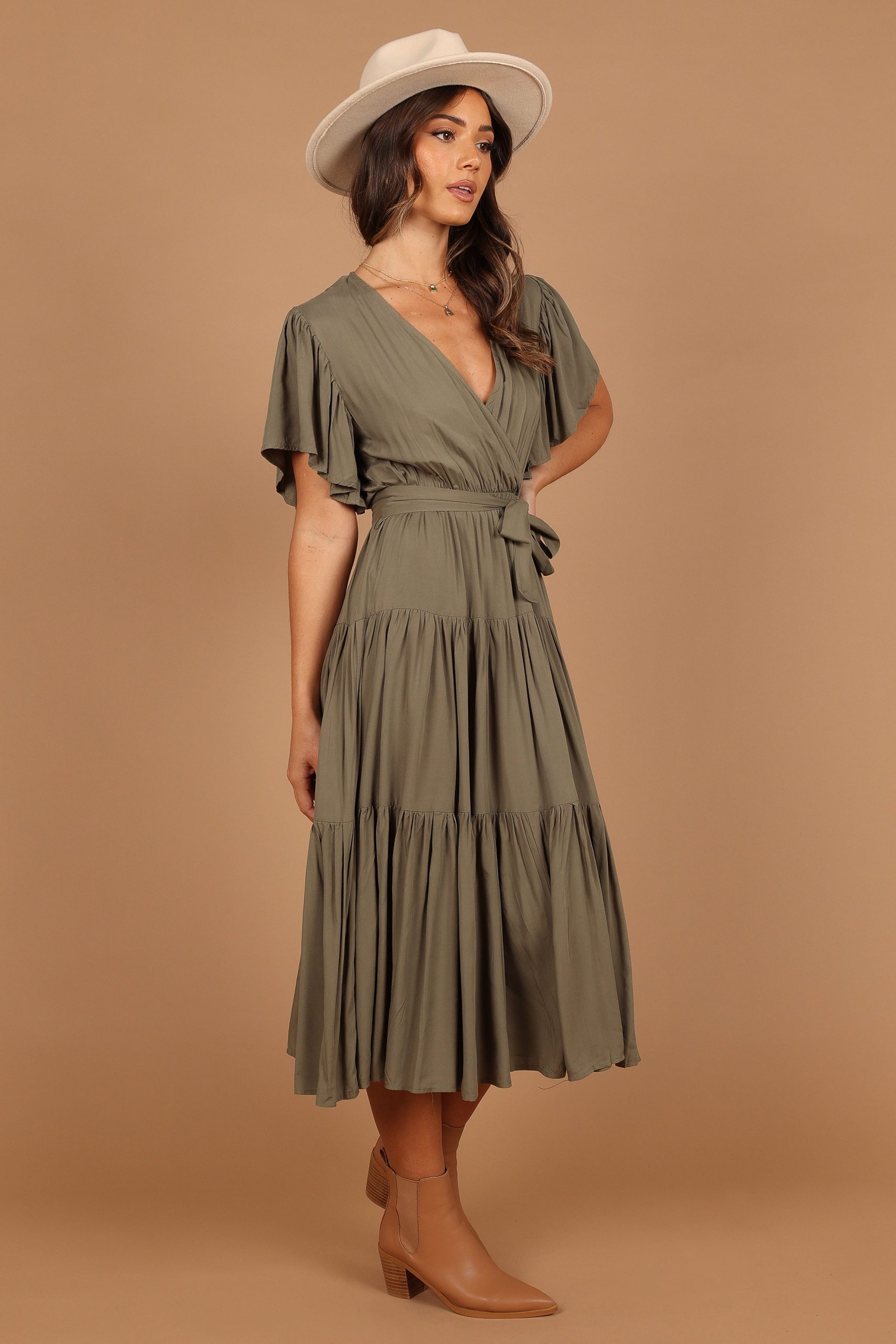 Barker Dress - Olive - Image 7