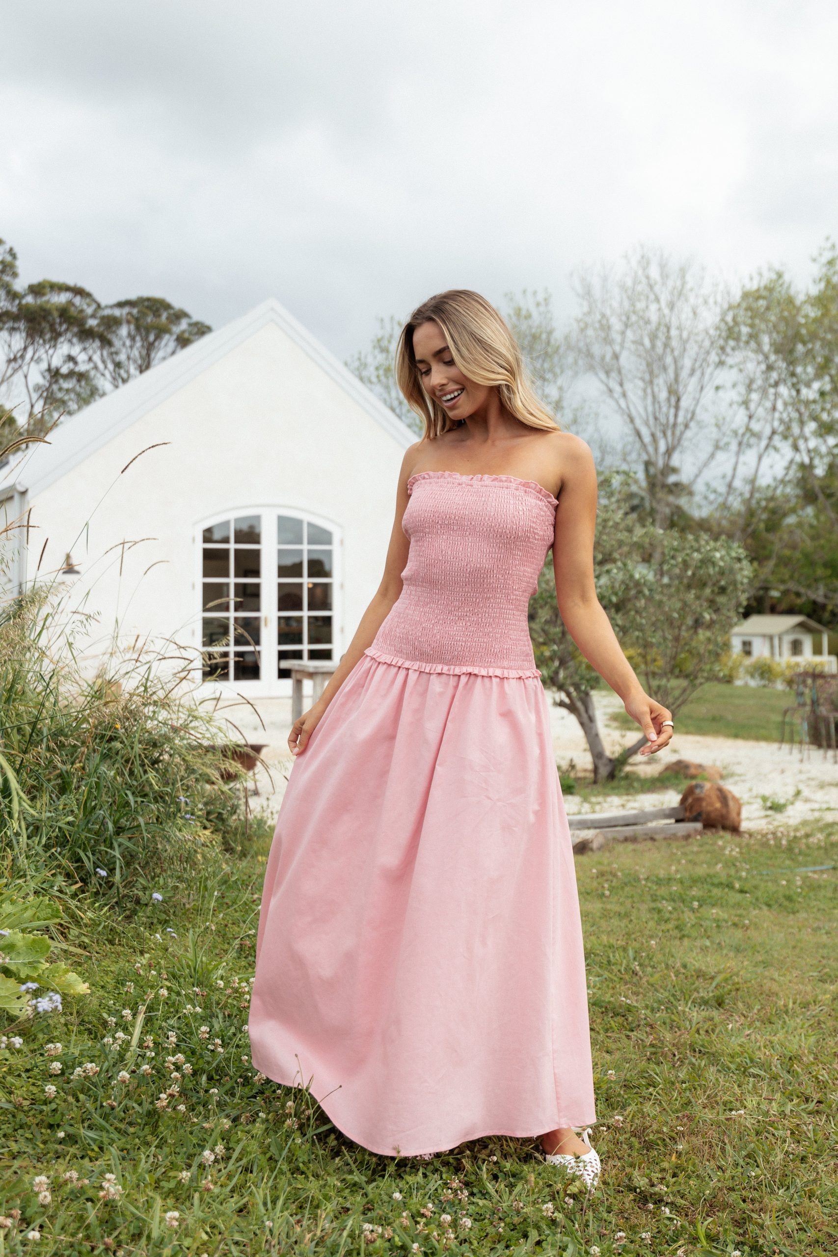 Bea Maxi Dress - Soft Pink - Image 2