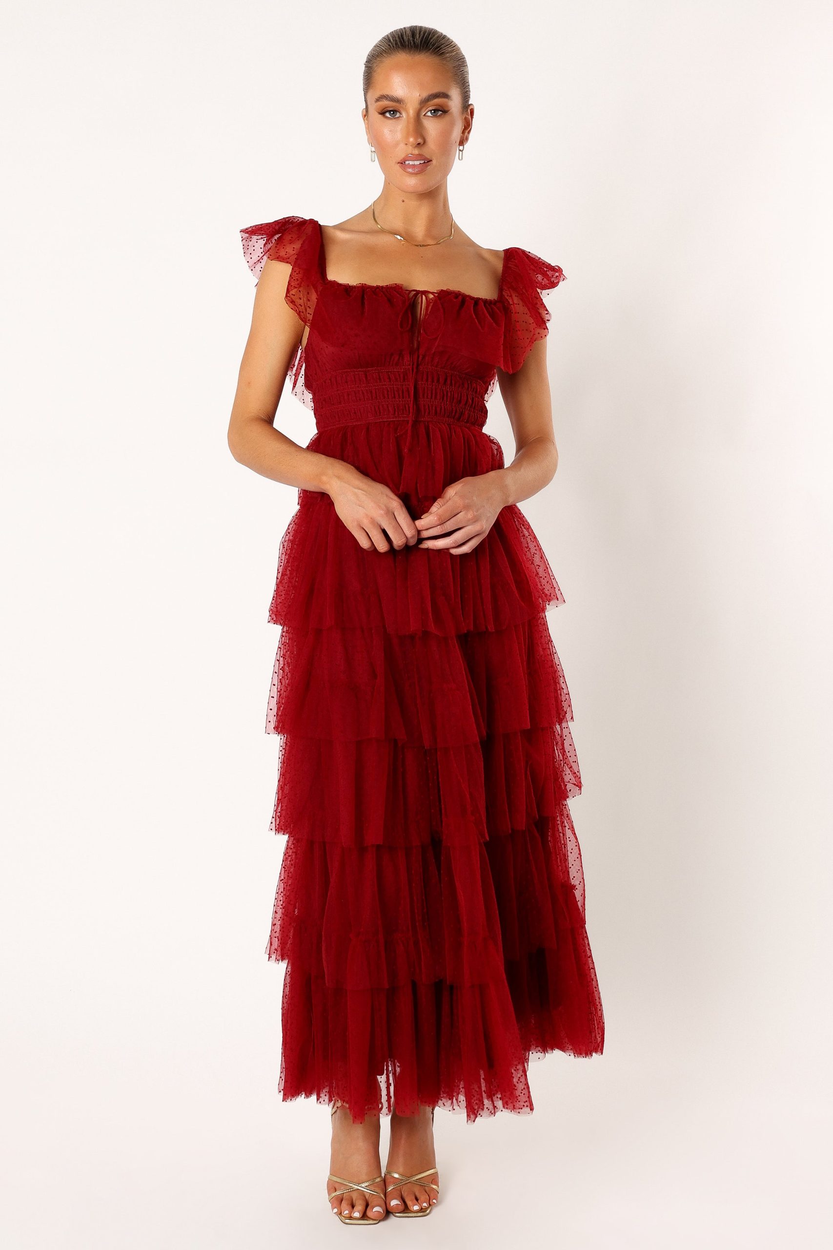 Belle Maxi Dress - Burgundy - Image 7