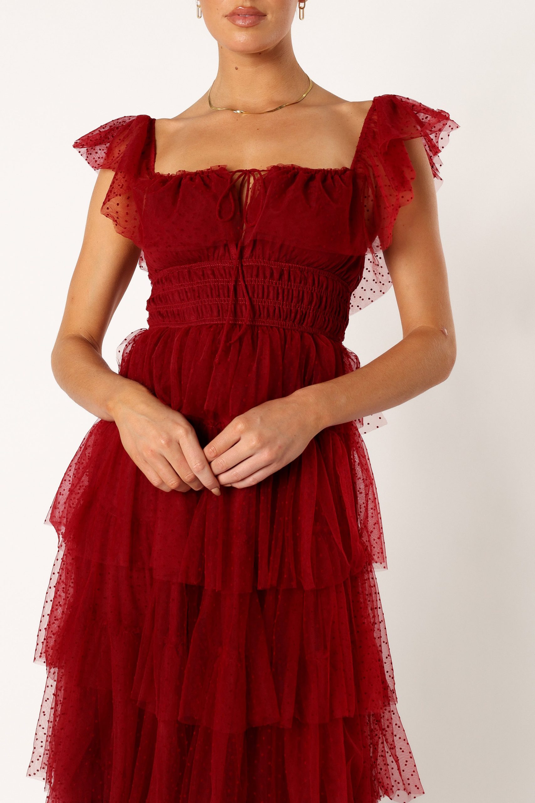 Belle Maxi Dress - Burgundy - Image 8