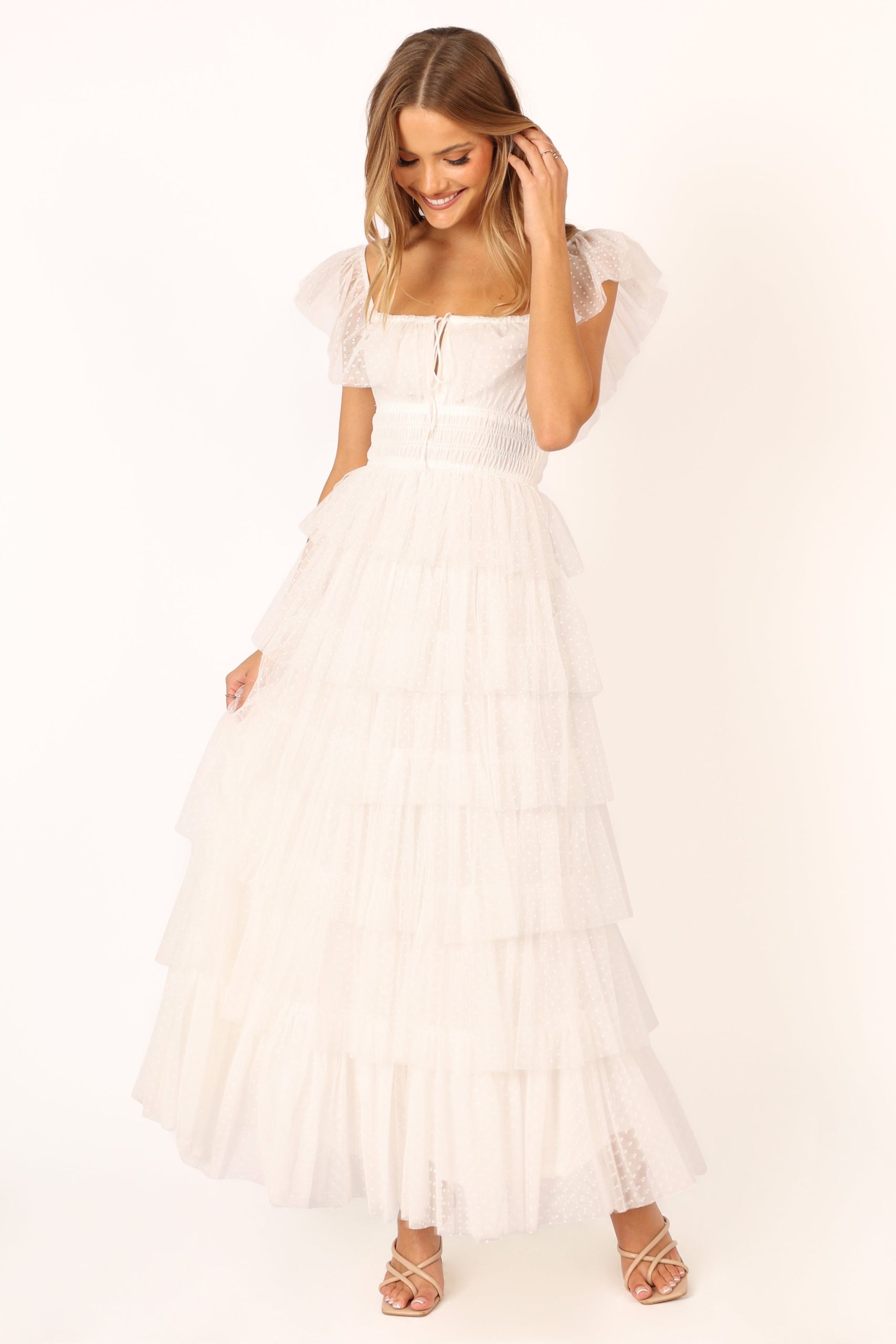 Belle Maxi Dress - Off White - Image 6