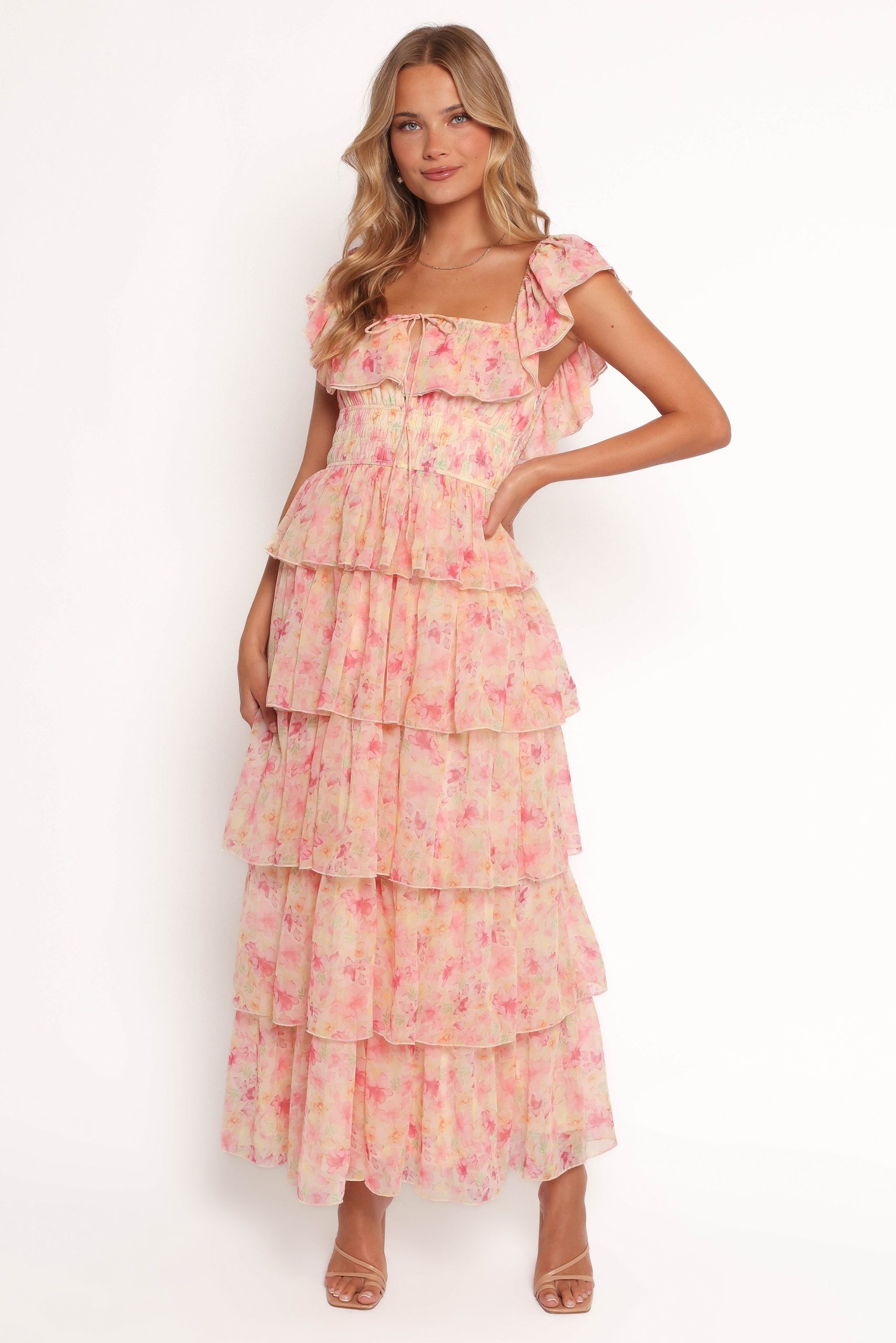 Belle Maxi Dress - Pink Floral - Image 3