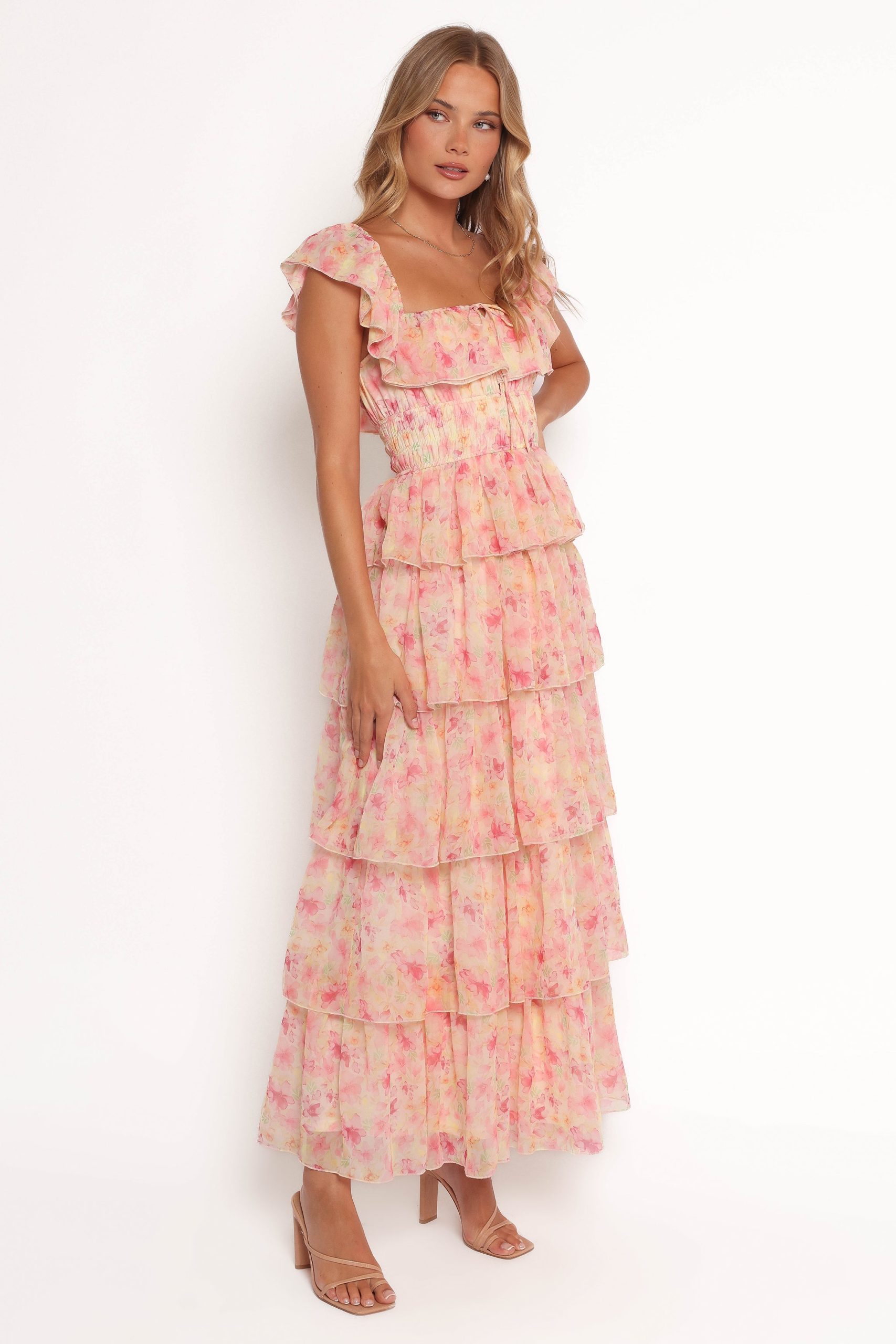 Belle Maxi Dress - Pink Floral - Image 7