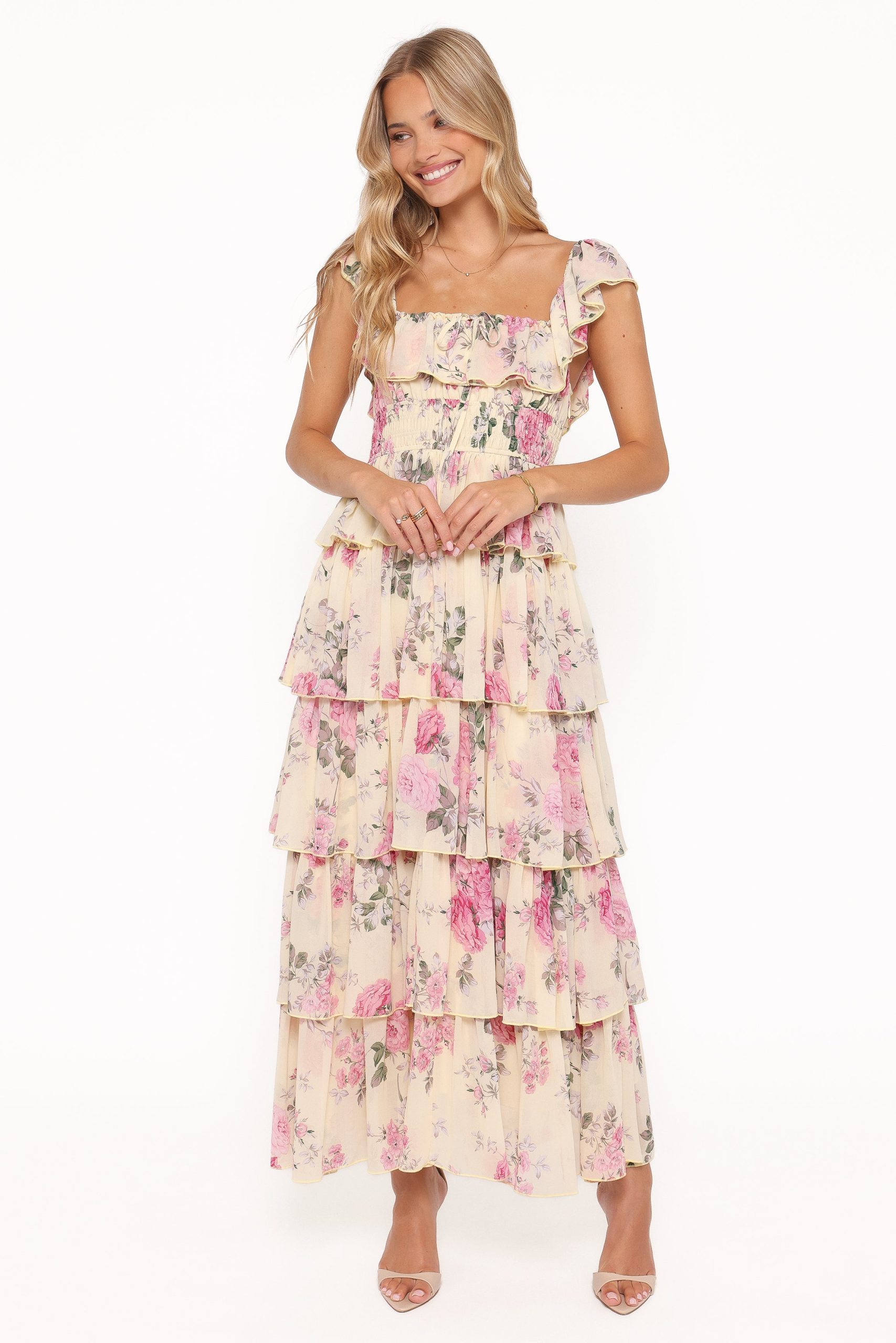 Belle Maxi Dress - Yellow Floral - Image 2