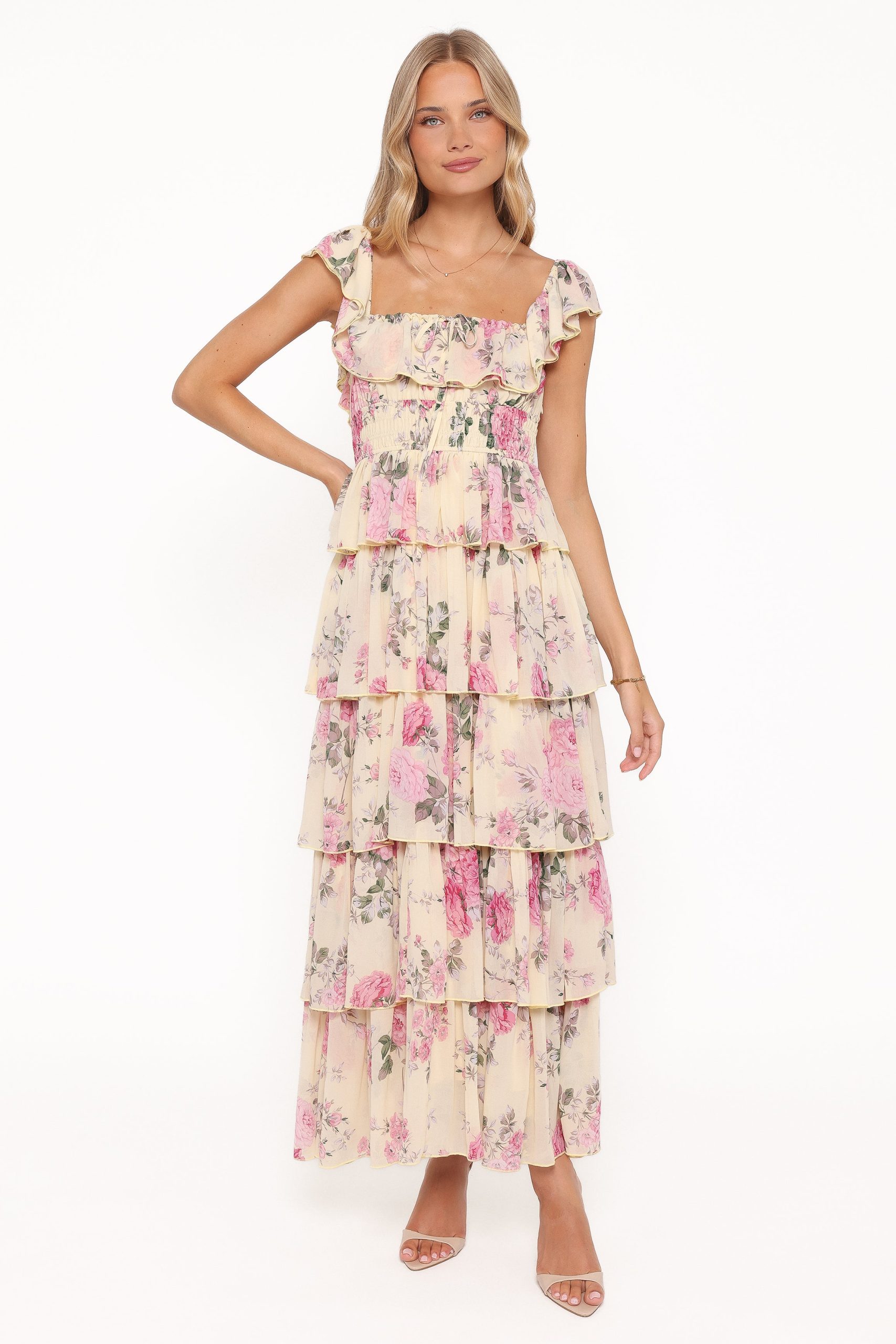 Belle Maxi Dress - Yellow Floral - Image 7
