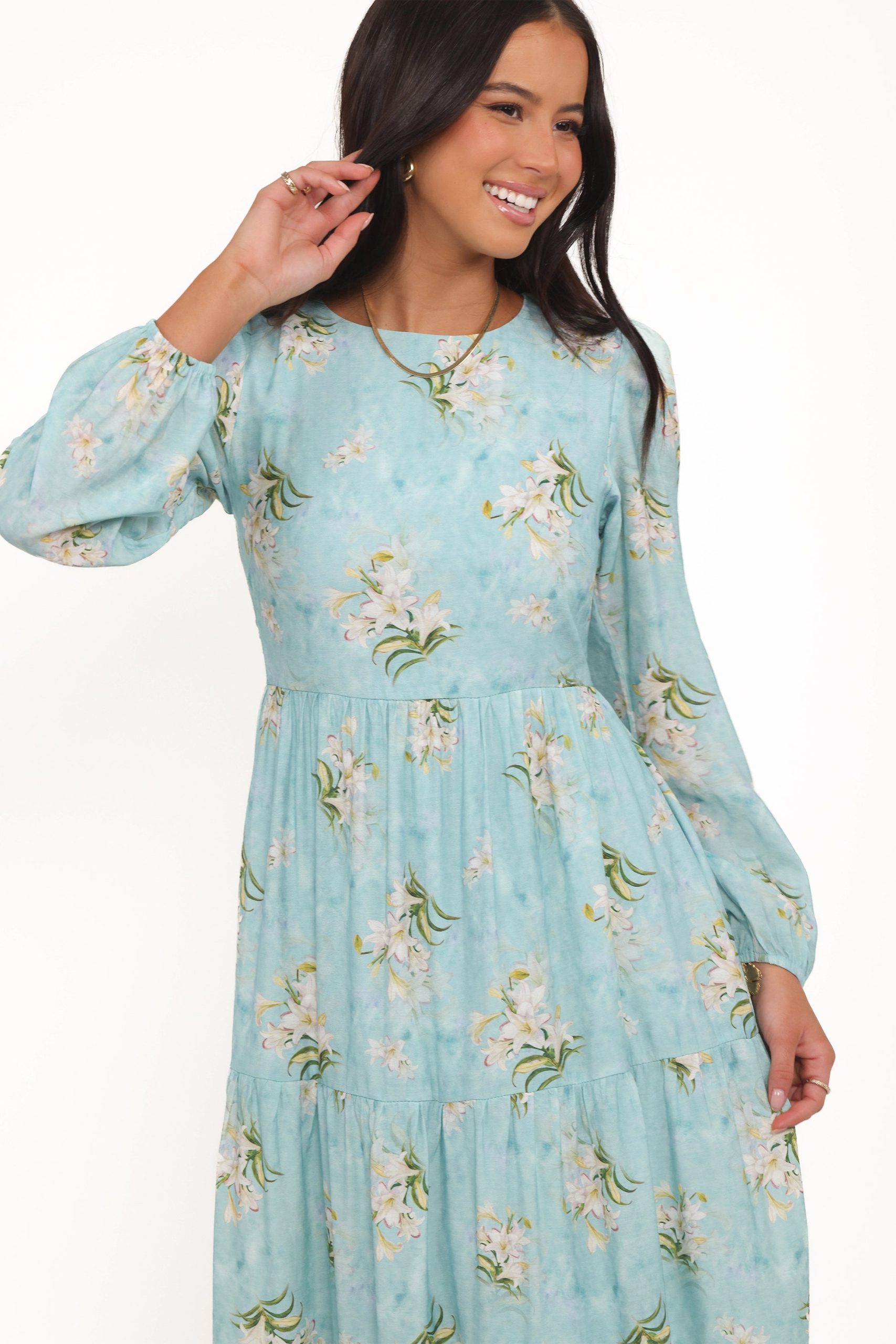 Bernice Maxi Dress - Blue Floral - Image 3