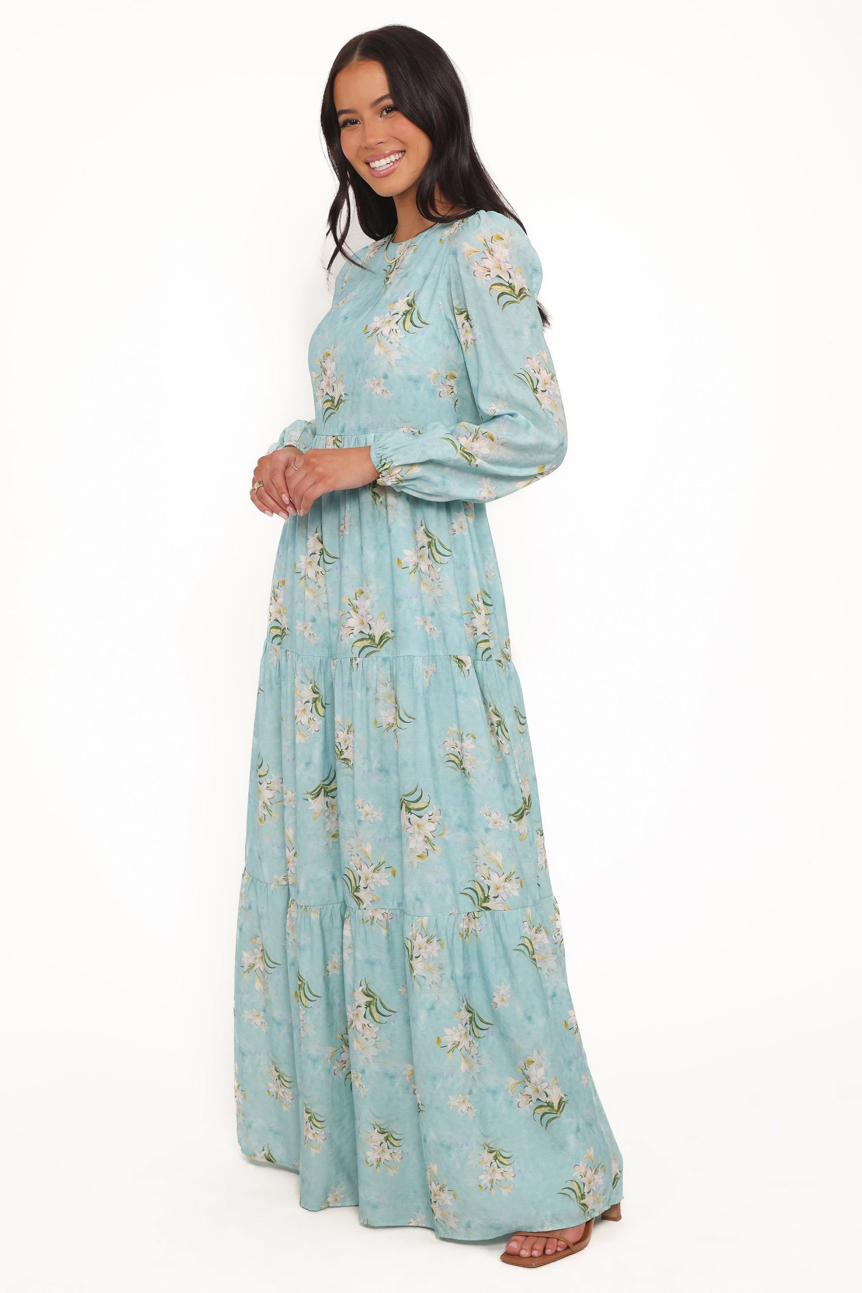Bernice Maxi Dress - Blue Floral - Image 4
