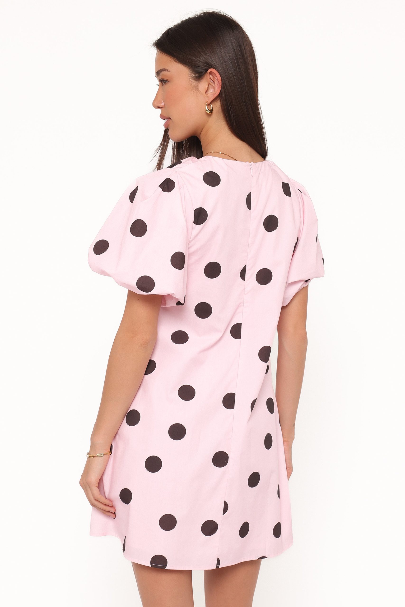 Bertine Mini Dress - Pink Polka Dot - Image 6
