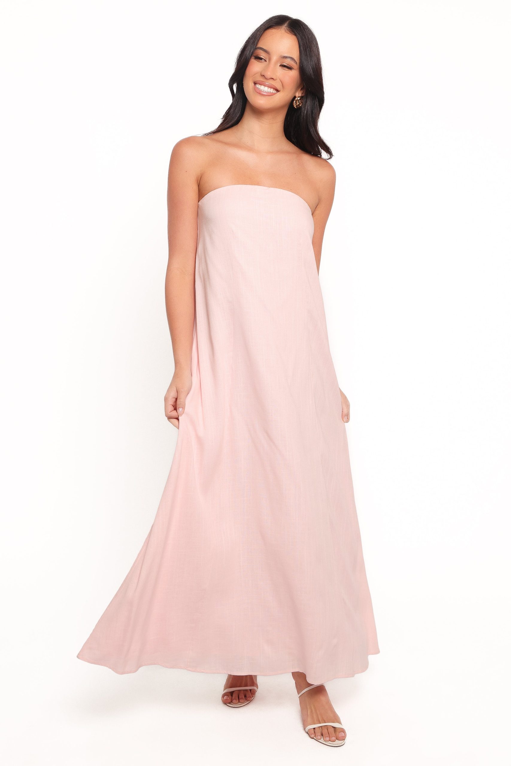 Bethany Strapless Midi Dress - Rosewater - Image 3