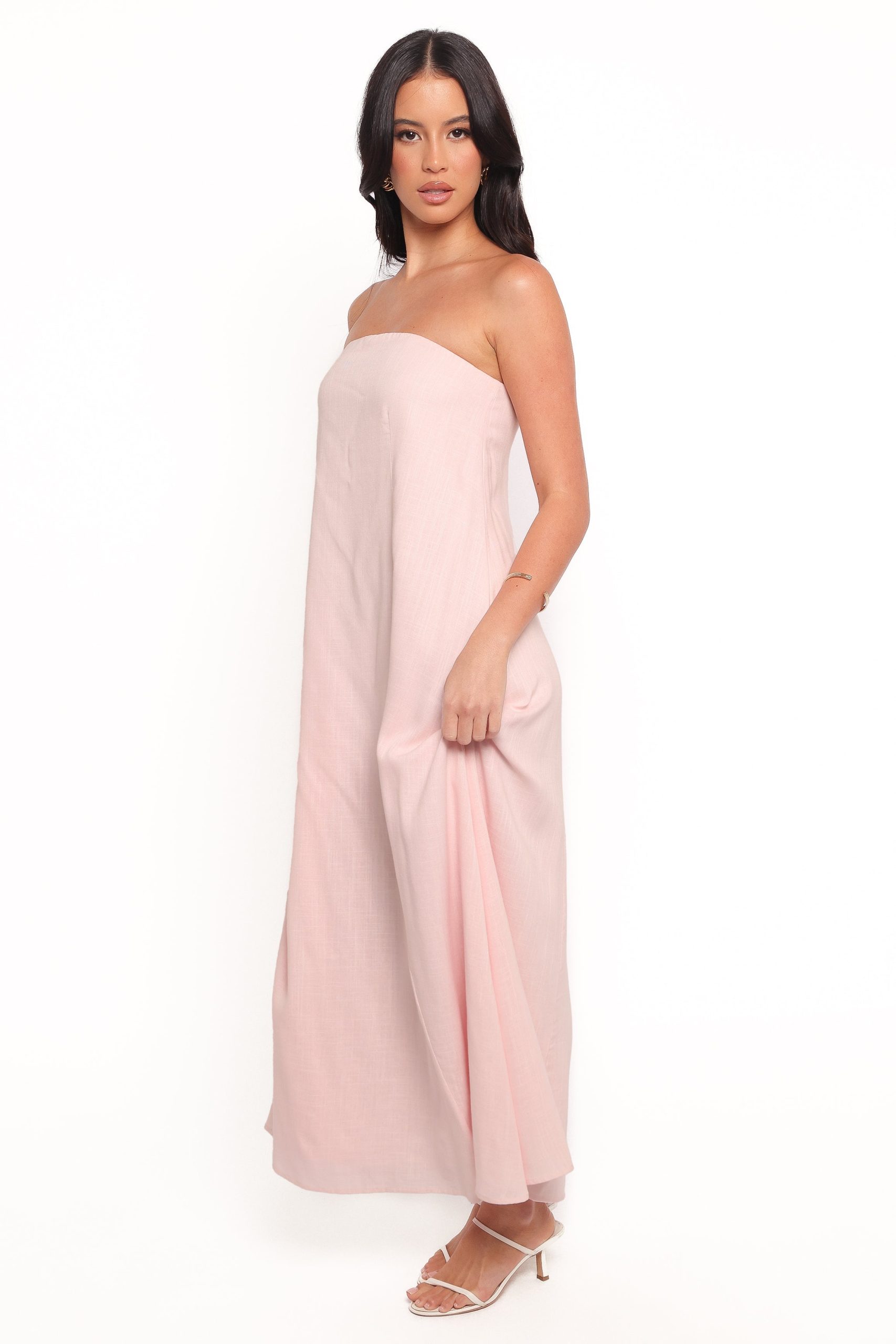 Bethany Strapless Midi Dress - Rosewater - Image 4