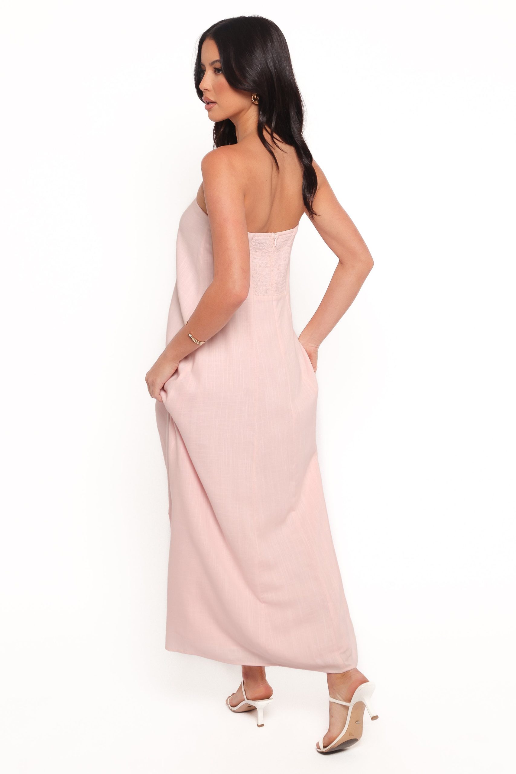 Bethany Strapless Midi Dress - Rosewater - Image 5
